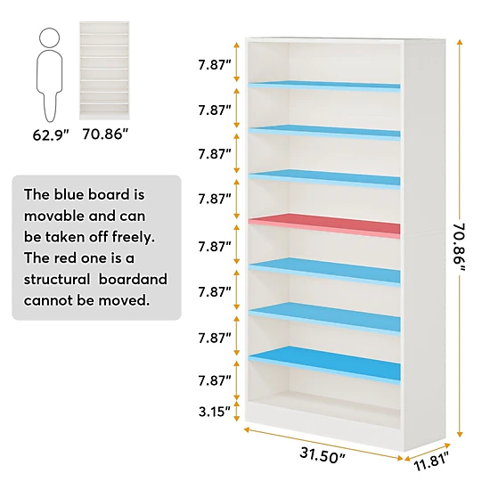 Tribesigns Freestanding Shoe Cabinet, 9-Tier 40-45 Pairs Shoe Storage Rack