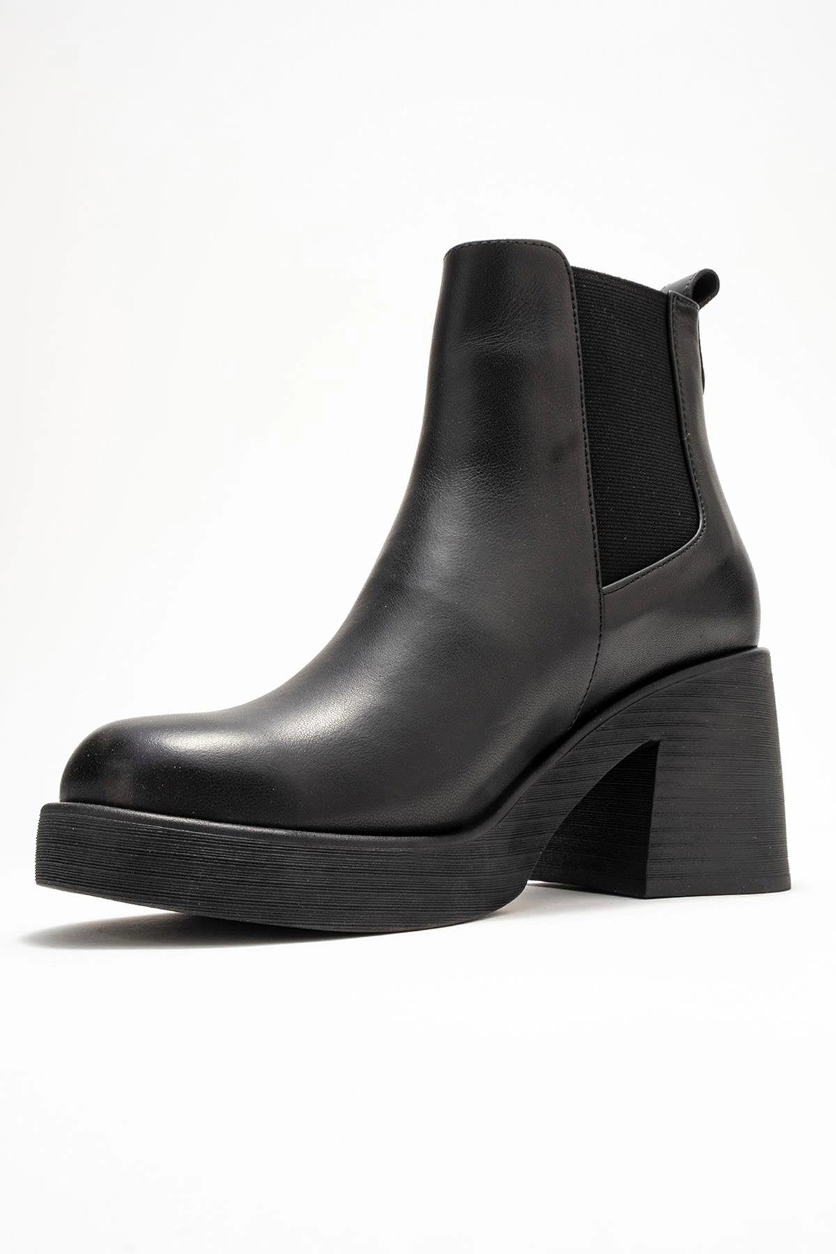 Forever & Always Womens Lysa Leather Platform Boots
