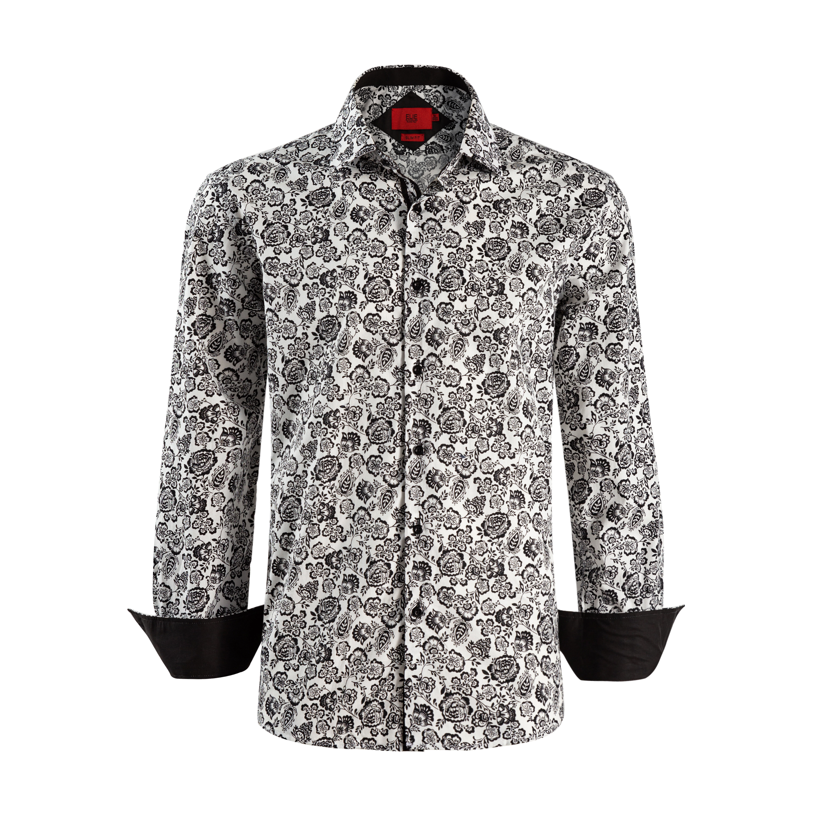 Elie Balleh Boys Slim Fit Paisley Print Shirt