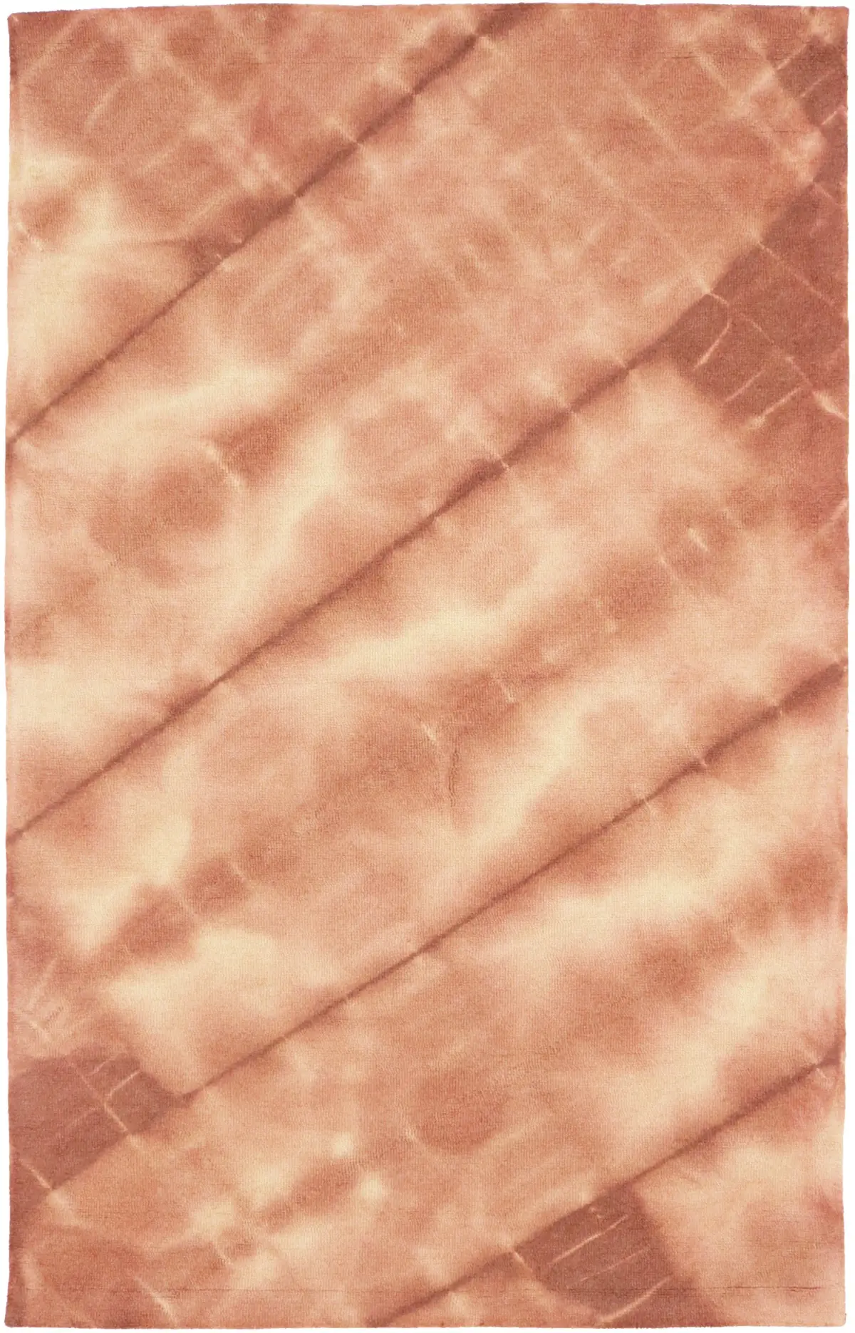 Magic Rugs 5'0 X 8'0 Rusty Brown Hand-Tufted Tie-Dye Contemporary Wool Rug