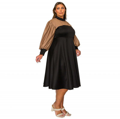 L I V D Women's Plus Calissa Colorblock Midi Dress