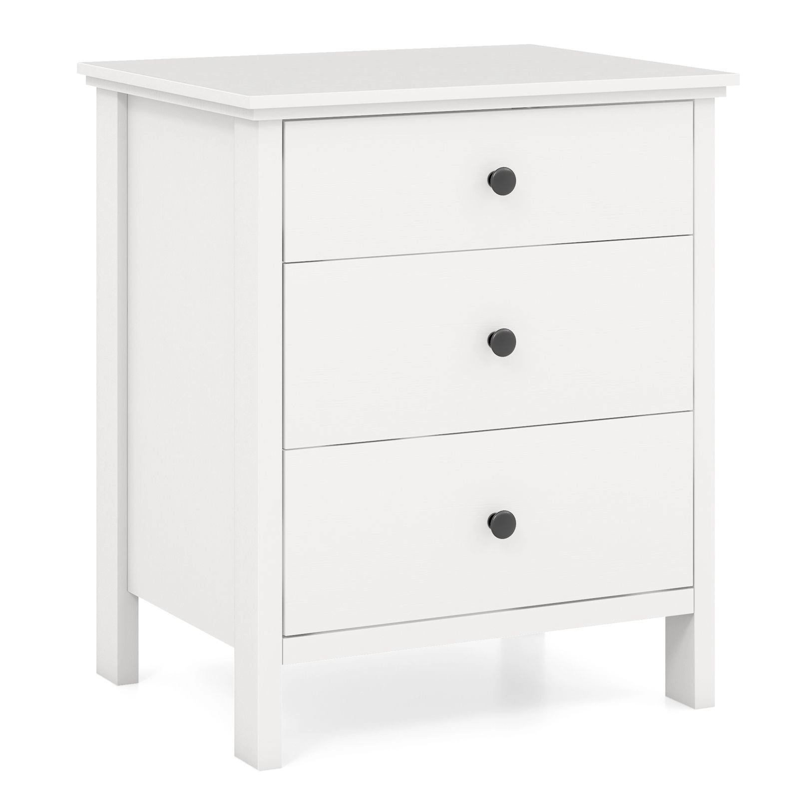 SlickBlue Modern 3-Drawer Bedside Table with Storage and Smooth Slides