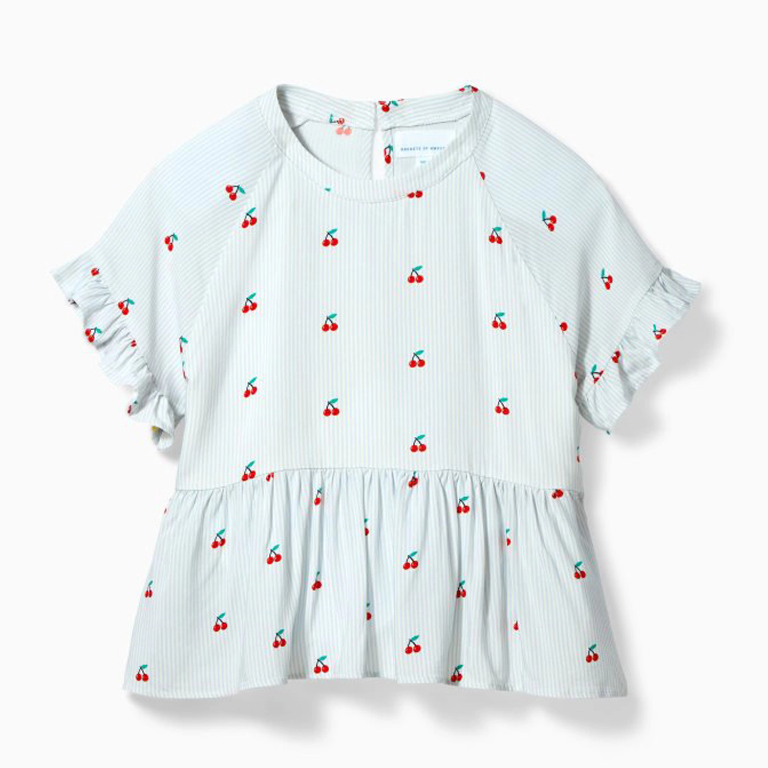 Rockets of Awesome Cherry Striped Poplin Top for Girls