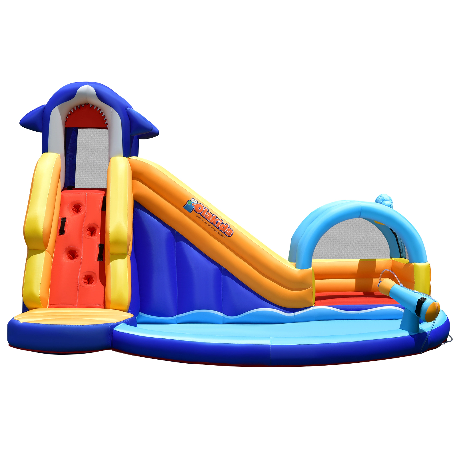 Hivvago Inflatable Bouncy House with Slide and Splash Pool without Blower