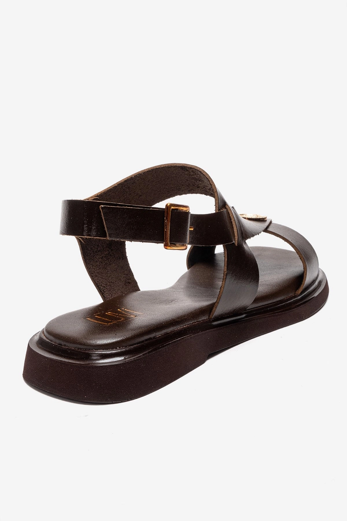 Forever & Always Womens Quella Leather Buckle Sandals