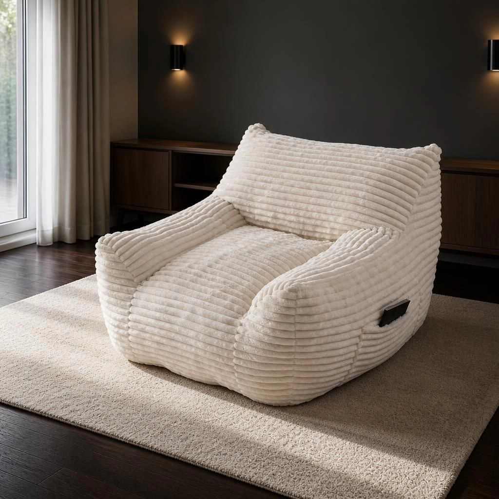 GOODSILO Fabric Single Seat Lazy Sofa Relaxing Lounge Bean Bag Chair