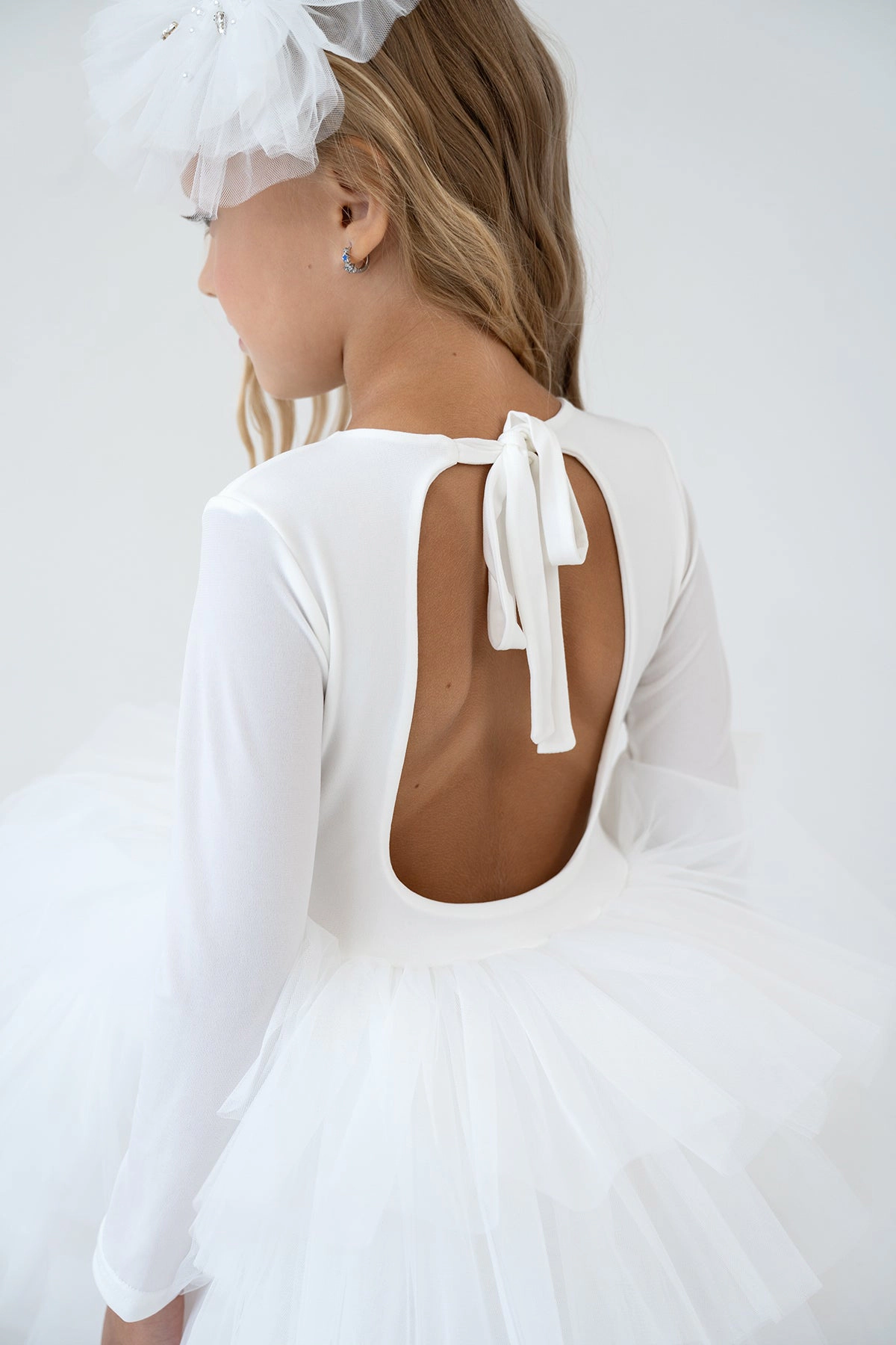 Mini Celebrities Girls White Bloom Tutu Dress