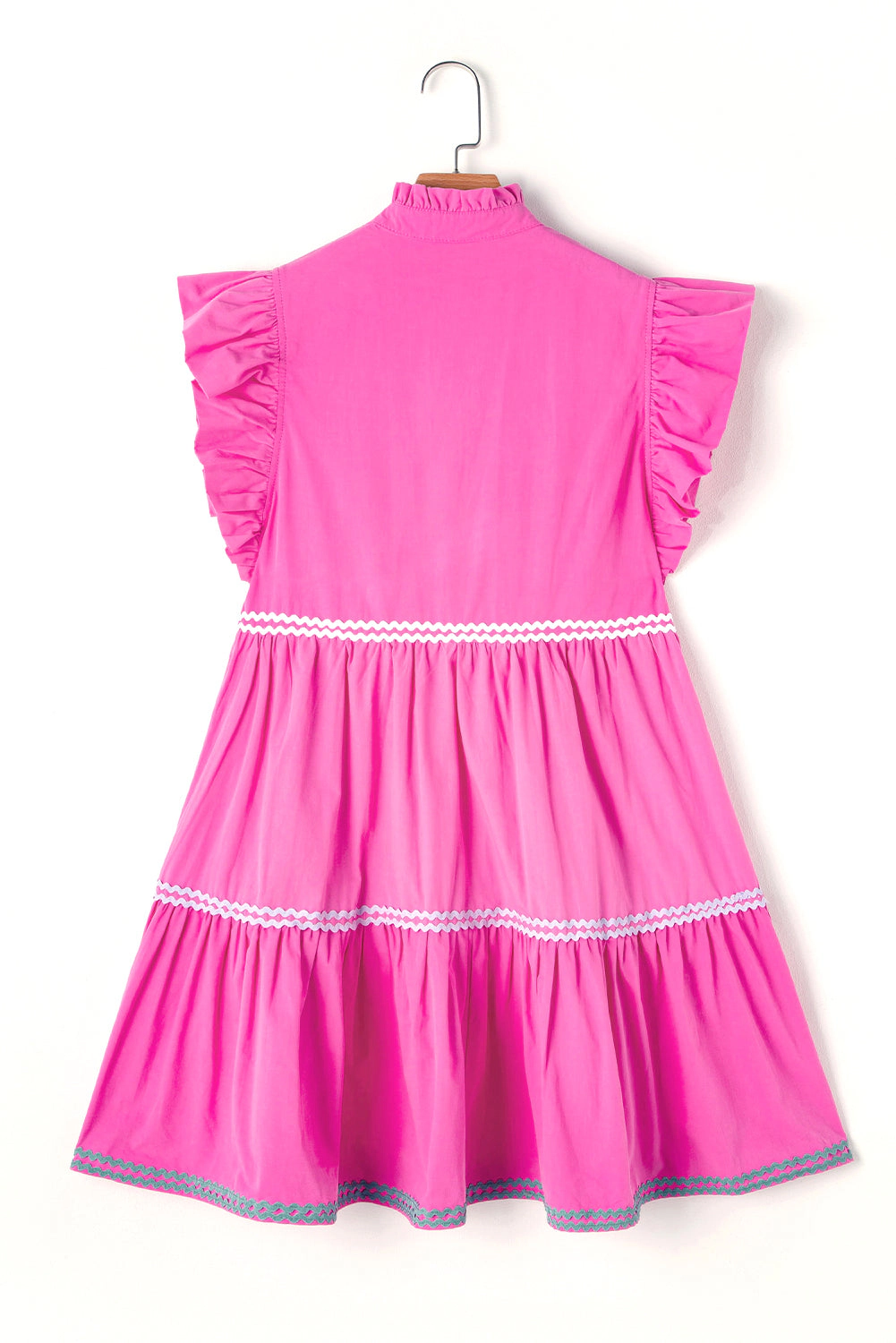 Threaded Pear Women's Margaret Flutter Sleeve Tiered Dress
