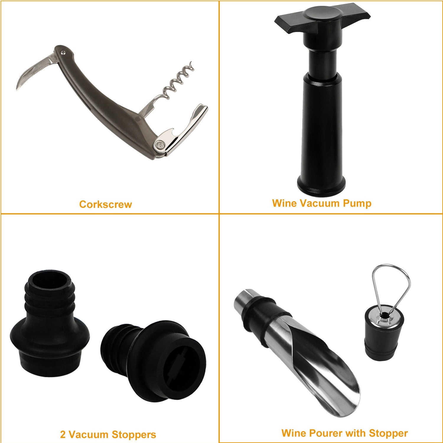 GBruno 5-Piece Wine Bottle Opener Set