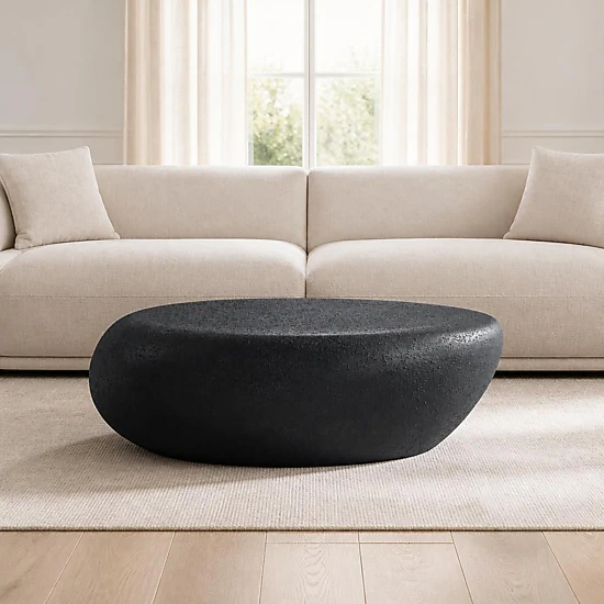 GOODSILO Low Profile Rectangular Fiberglass Accent Low Table