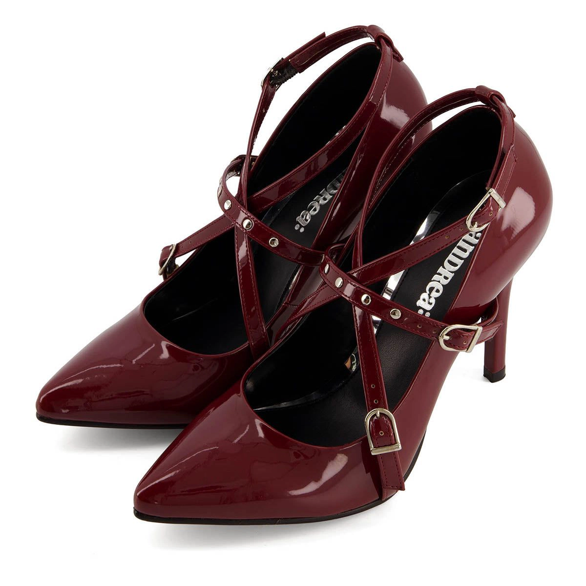 Andrea Fashion Triple Strap Stiletto Pumps