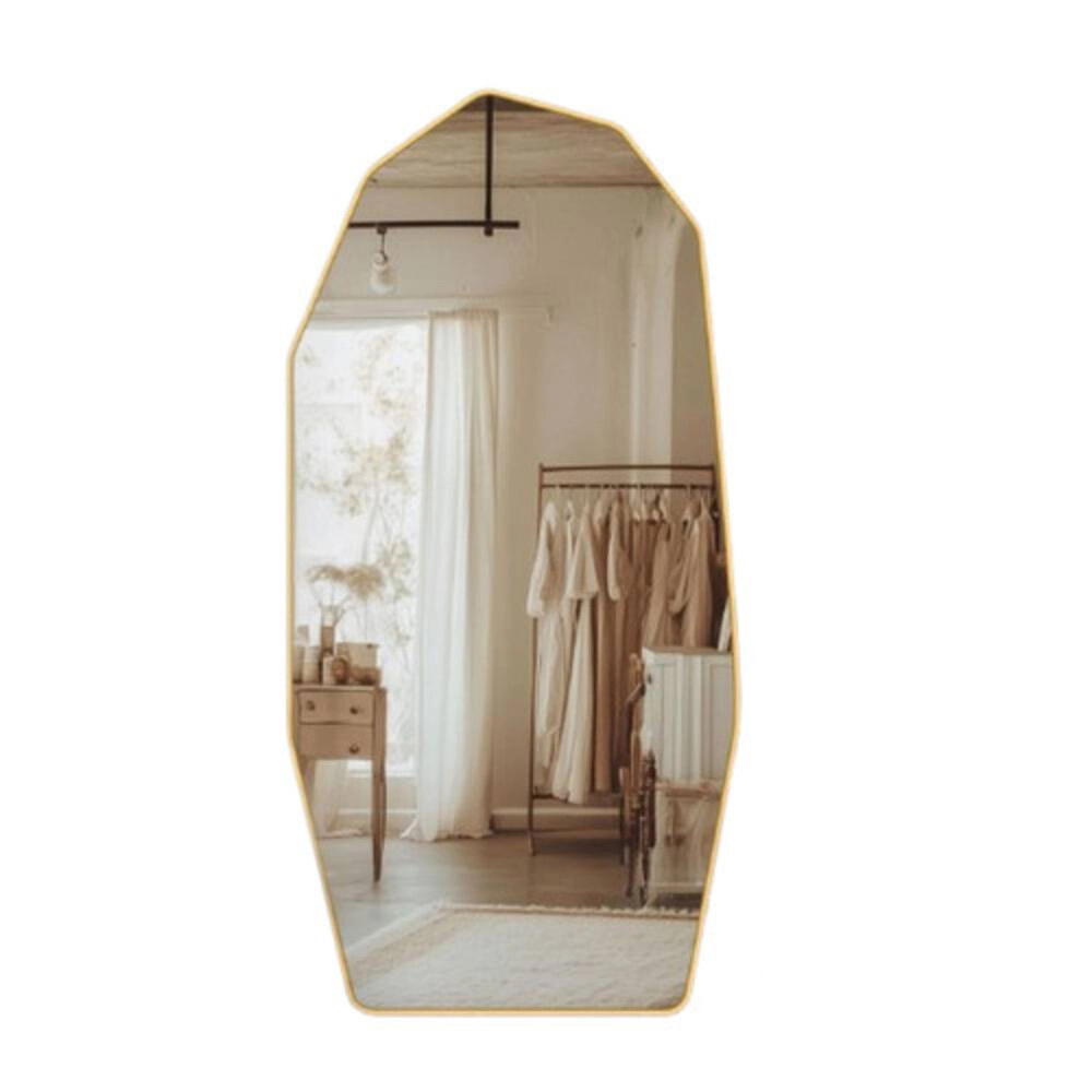 Novsight Trading Unisex Irregular Full Length Gold Mirror