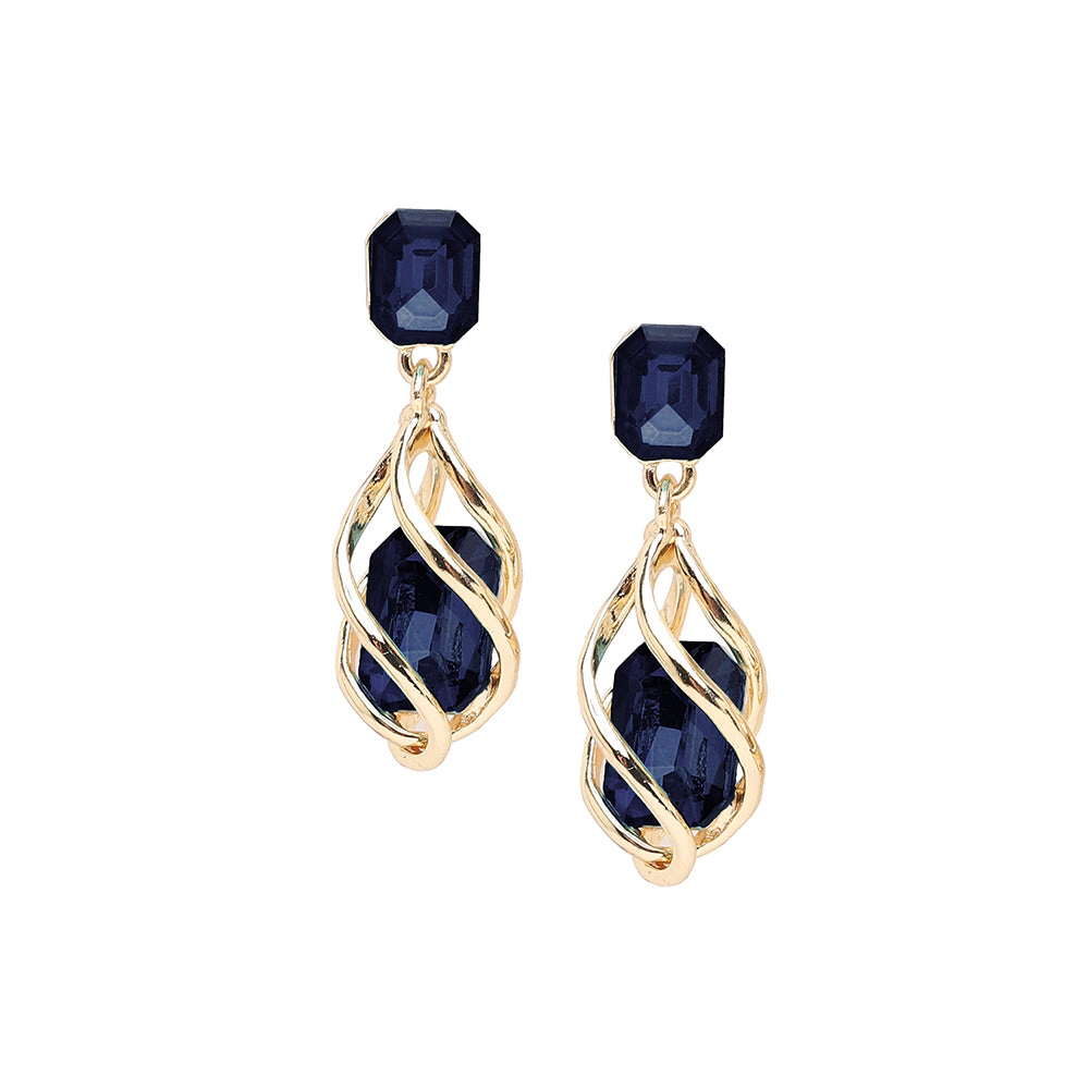 SOHI Women's Spiral Drop Earrings