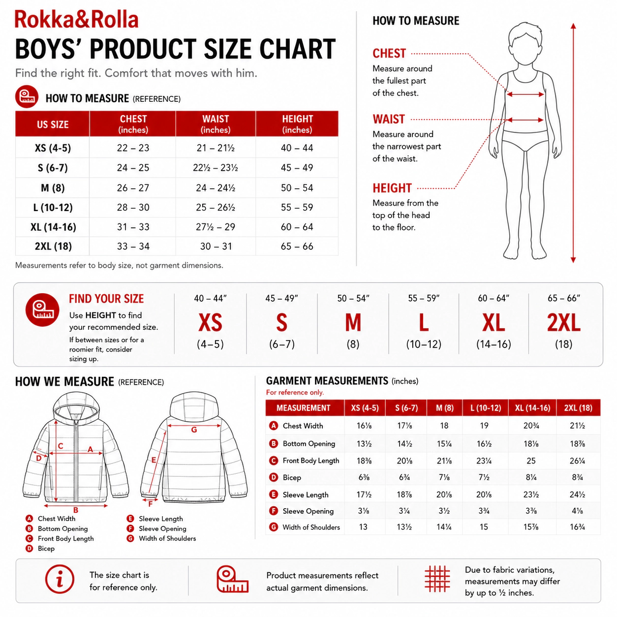 Rokka&Rolla Little & Big Kid Boys Hudson Lightweight Hooded Puffer Jacket