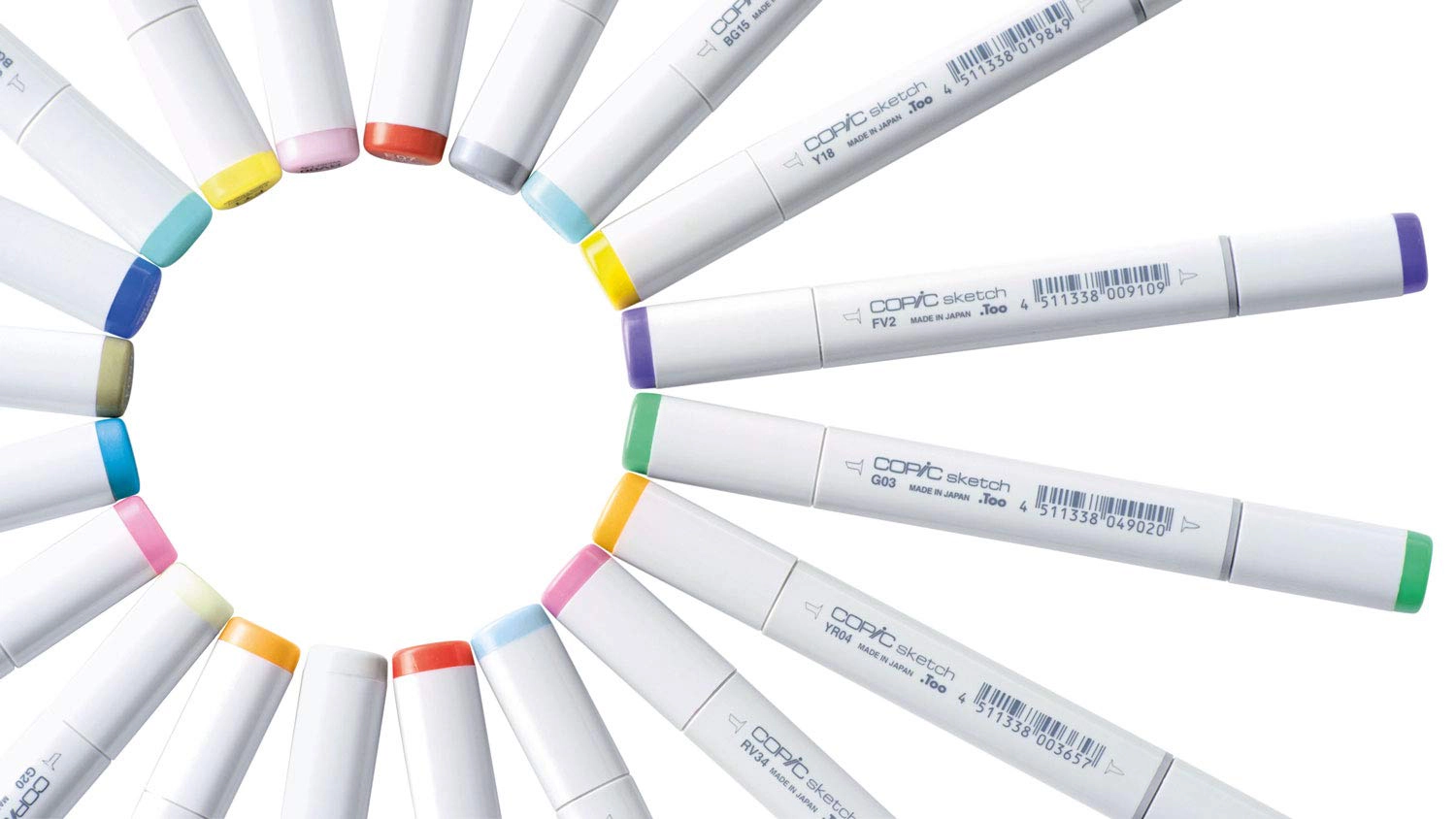 Copic Sketch Marker Napoli Yellow Y19 - Double-Ended Super Brush and Medium Broad