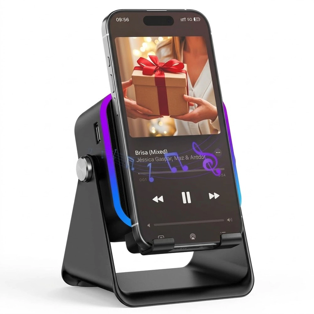 OneLink Gadgets 5-in-1 Wireless Induction Speaker with Phone Stand