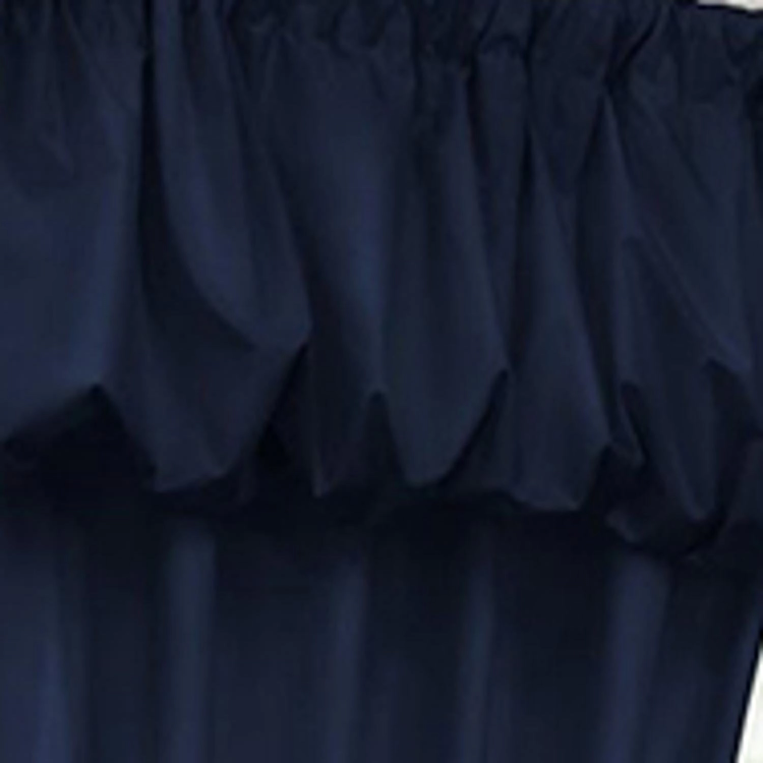 Commonwealth Thermalogic Prescott 5-Piece Window Covering Set With 3" Rod Pocket - Navy