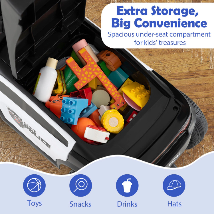 Hivvago Toddler Sliding Car with Steering Wheel and Under-Seat Storage Push