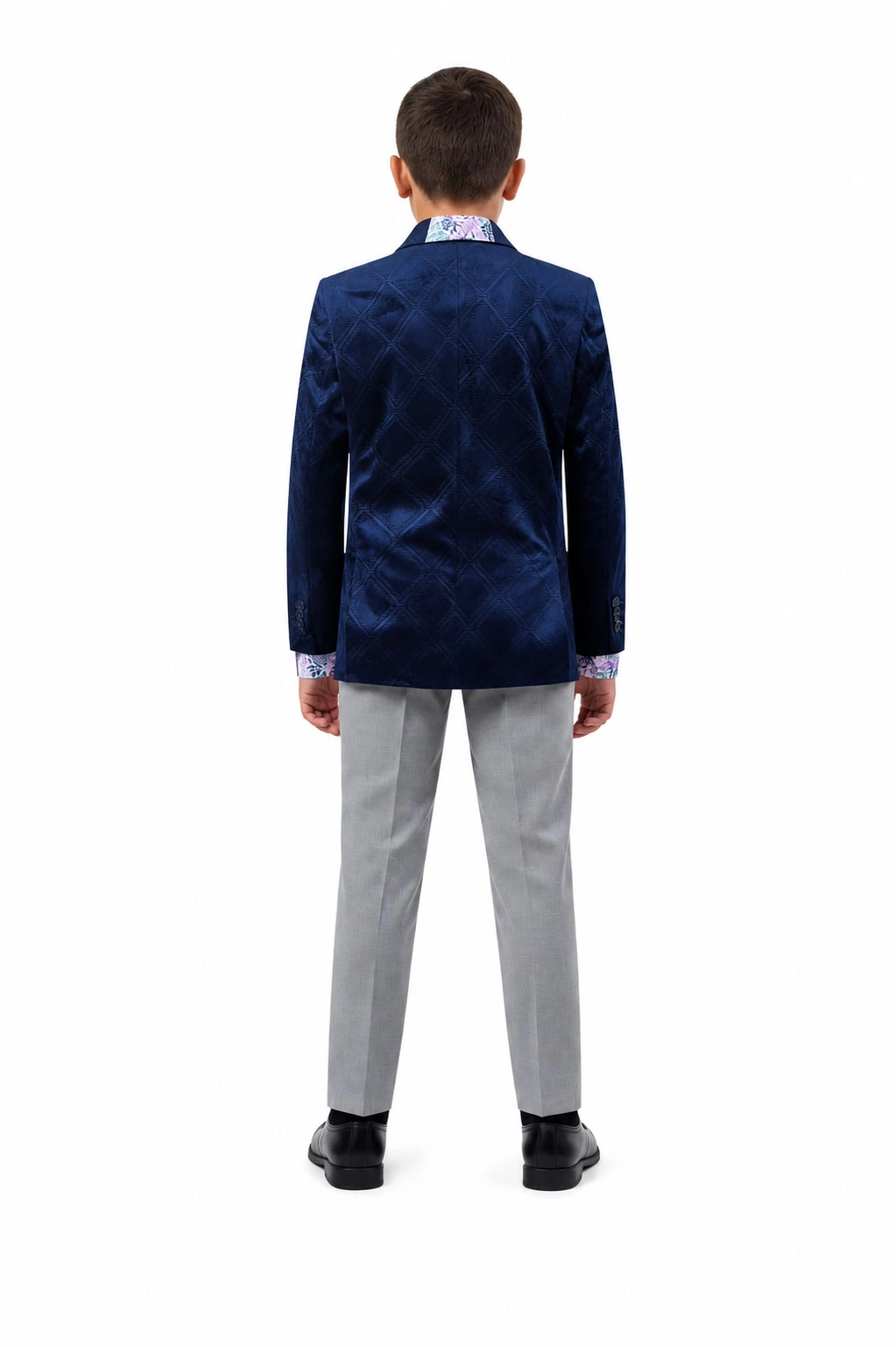 Elie Balleh Boys Slim Fit Velvet Sports Coat Jacket