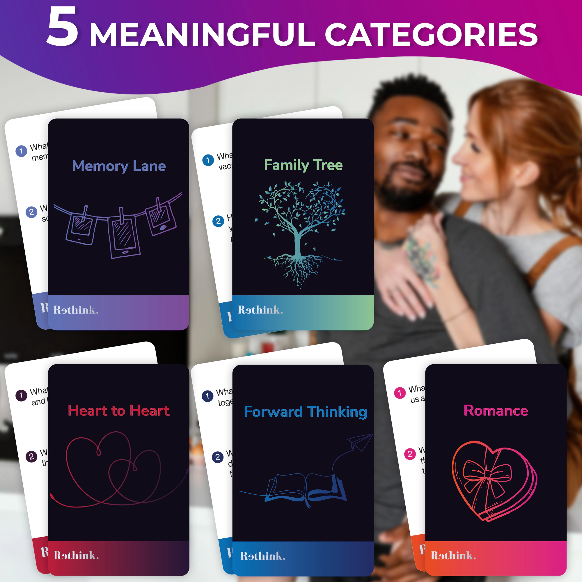 QUOKKA Couples Conversation Card Game – 500 Questions for Date Nights & Meaningful Conversations