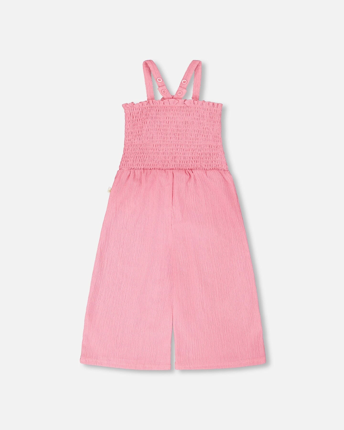 Deux par Girls Crinkle Jersey Jumpsuit with Smocking