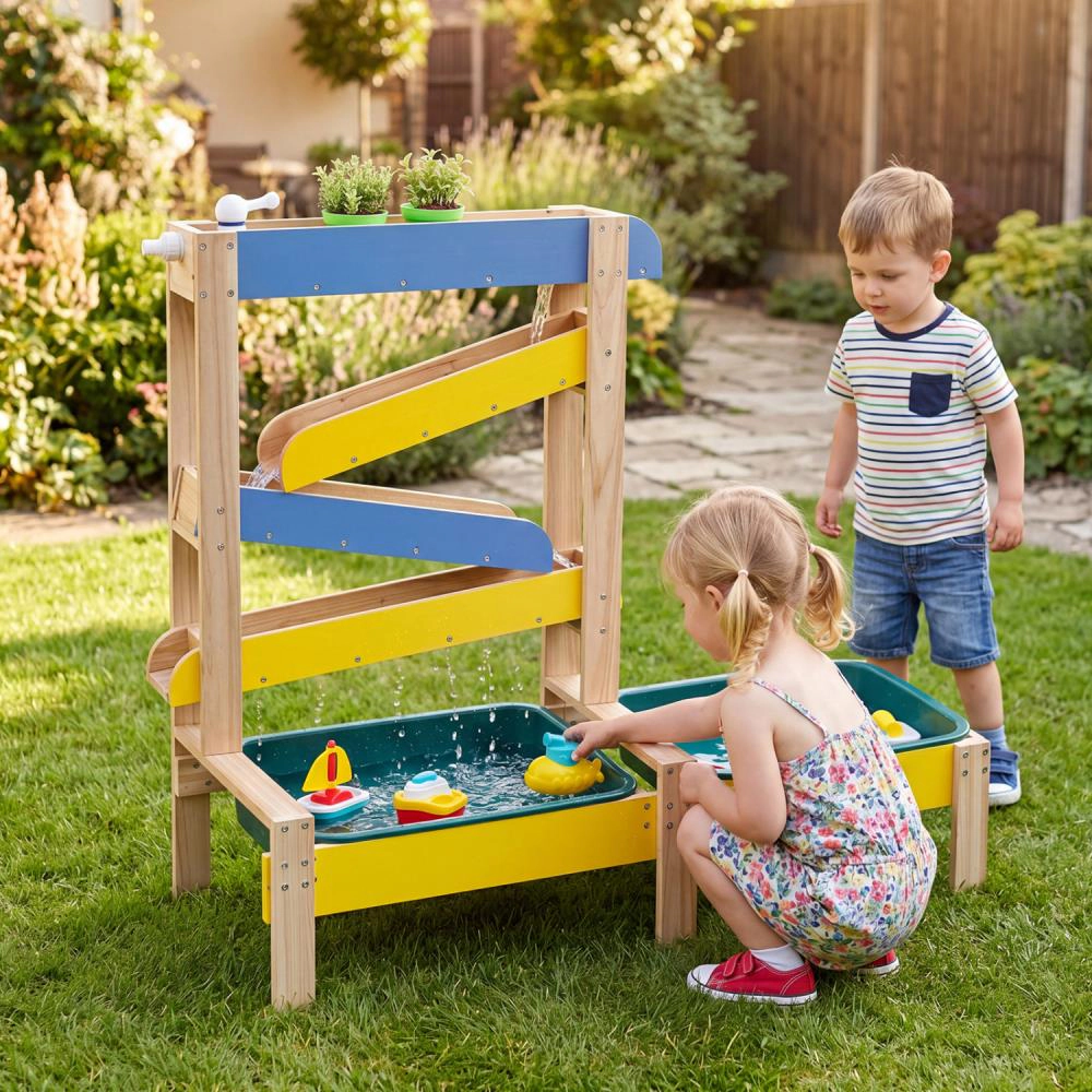Hivvago Sand and Water Table for Toddlers with 2 Water Basins