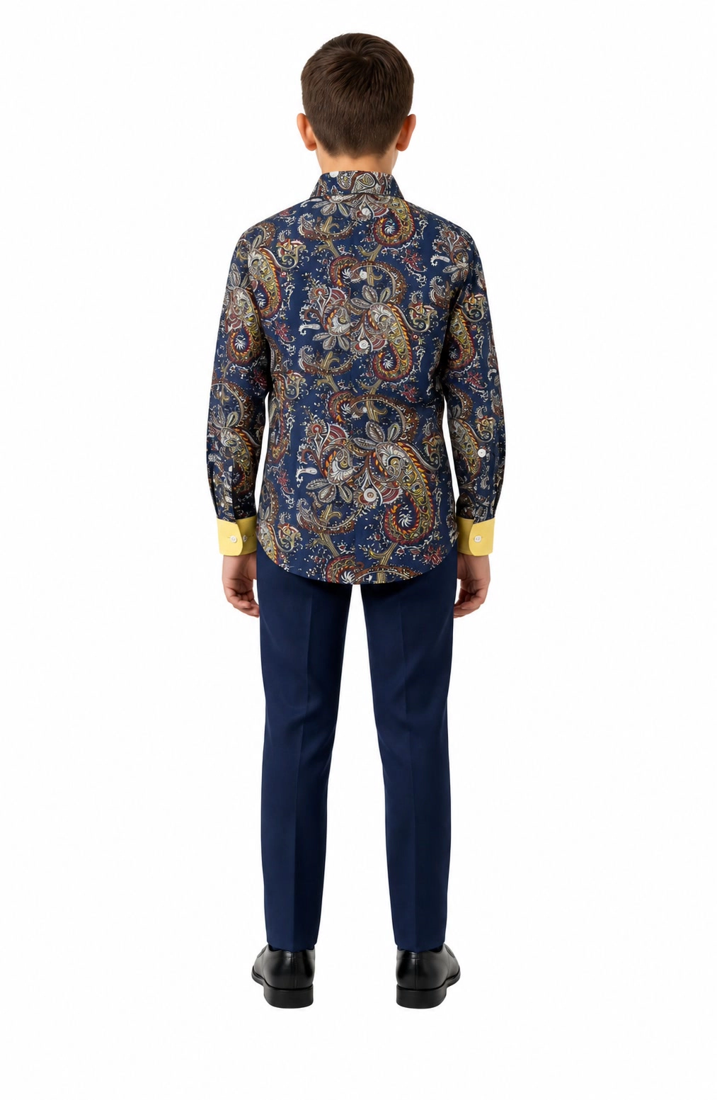 Elie Balleh Boys Slim Fit Paisley Shirt