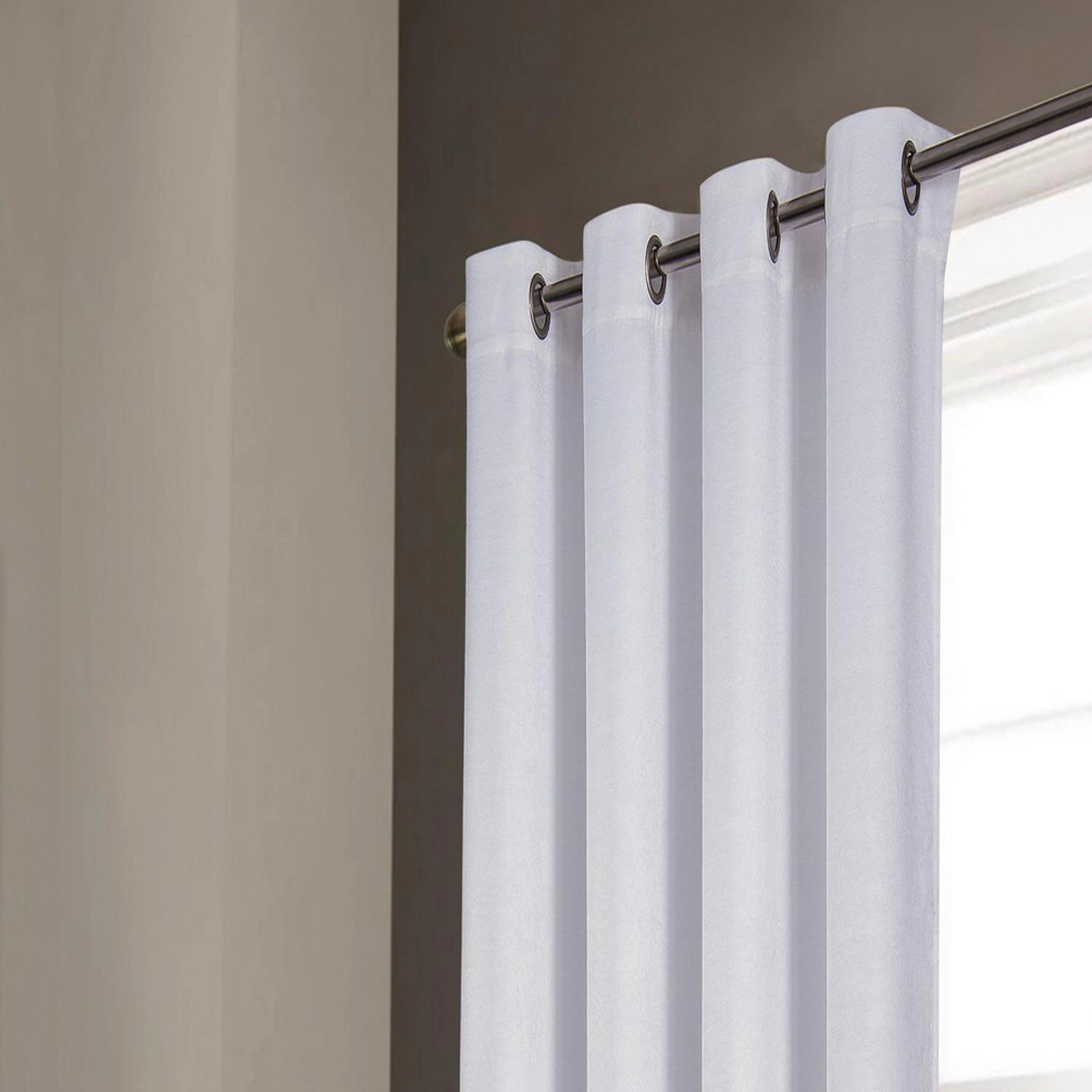 Olivia Gray San Juan Embossed Blackout Grommet Single Panel - 52x84", White