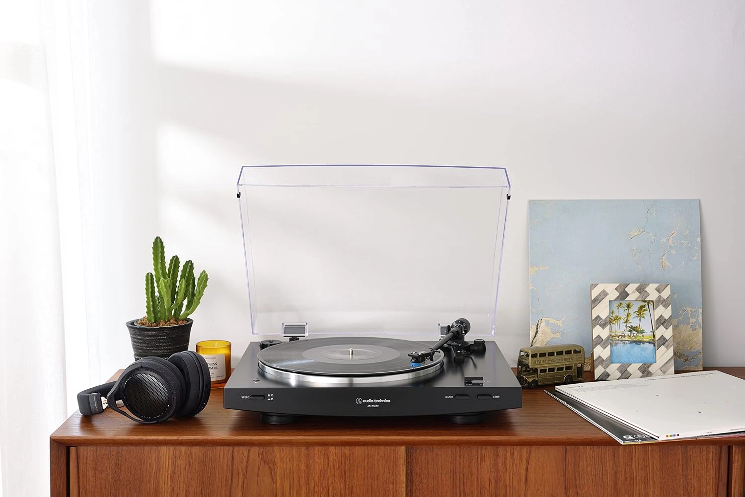 Audio-Technica AT-LP3XBT-BK Fully Automatic Bluetooth Belt-Drive Turntable