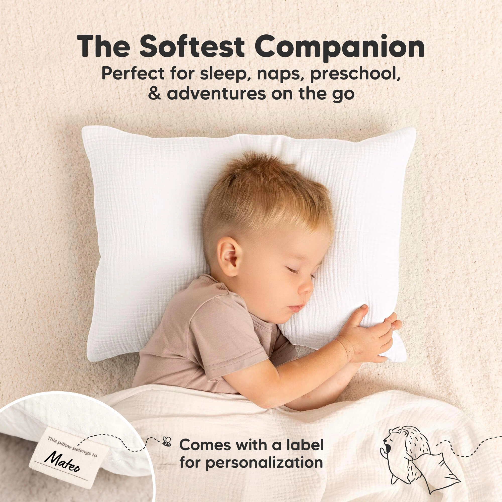 KeaBabies 1-Pack My Little Lyra Muslin Pillowcase