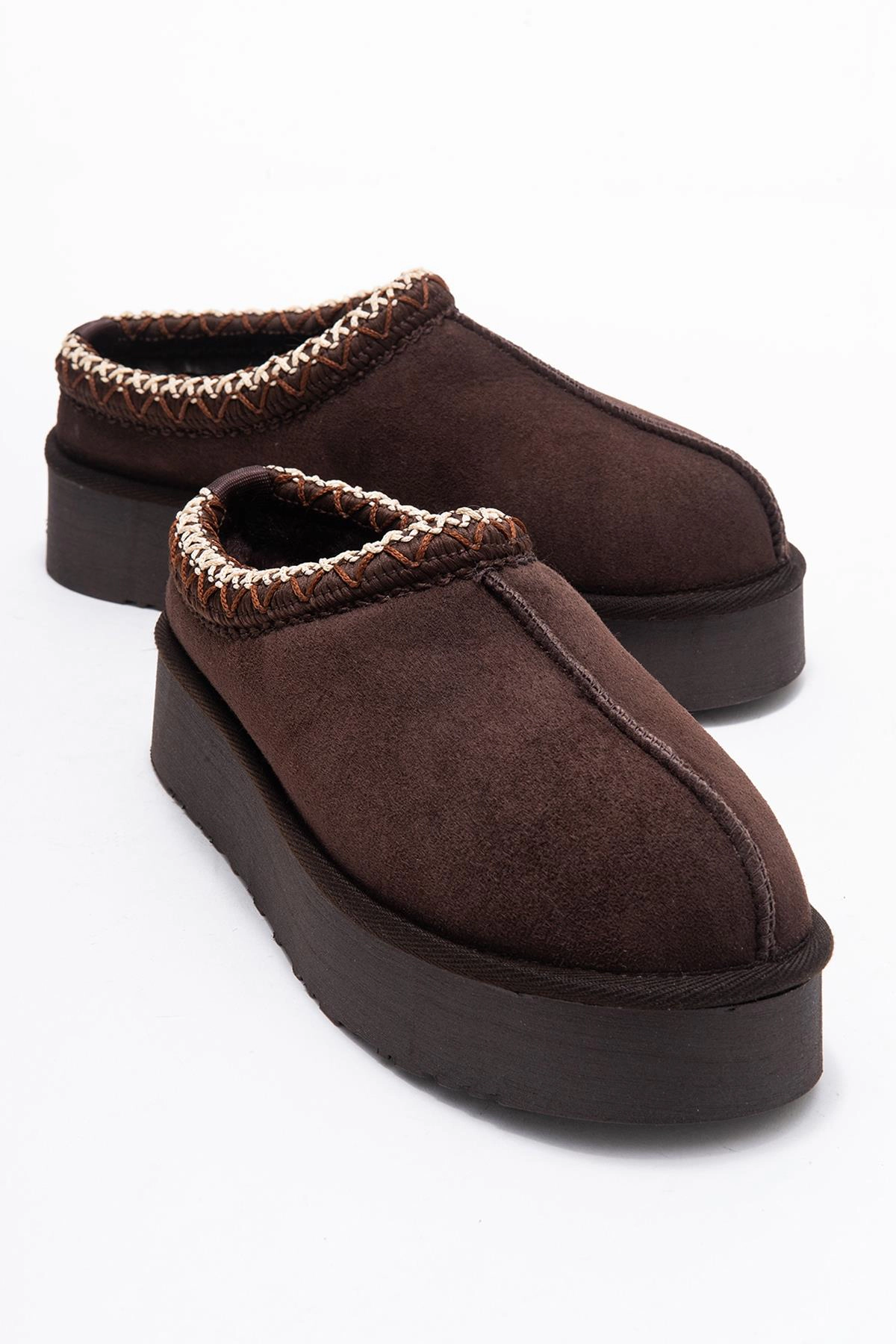 Forever & Always Womens Avelia Leather Winter Slippers