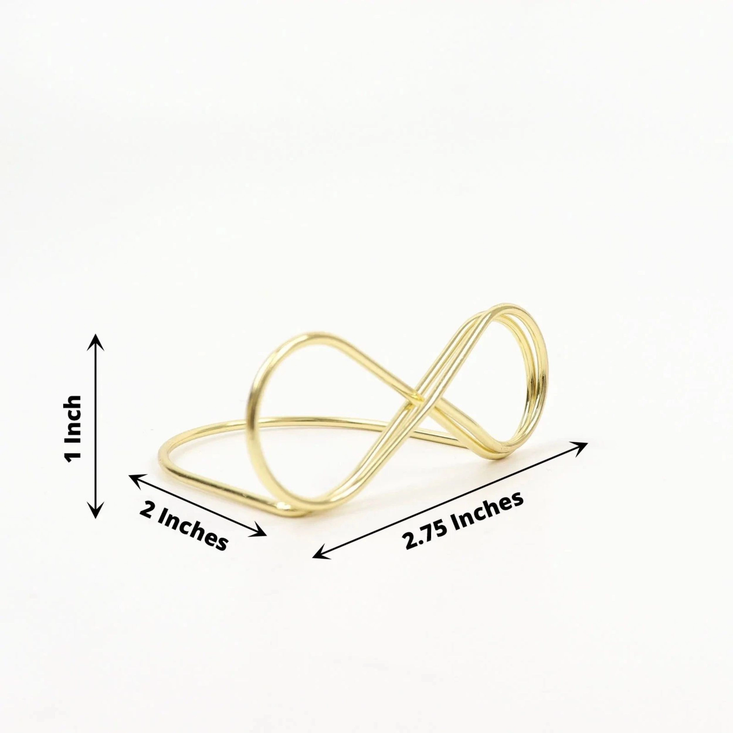 Home Collection Gold Infinity Metal Place Card Sign Holders Pack of 10