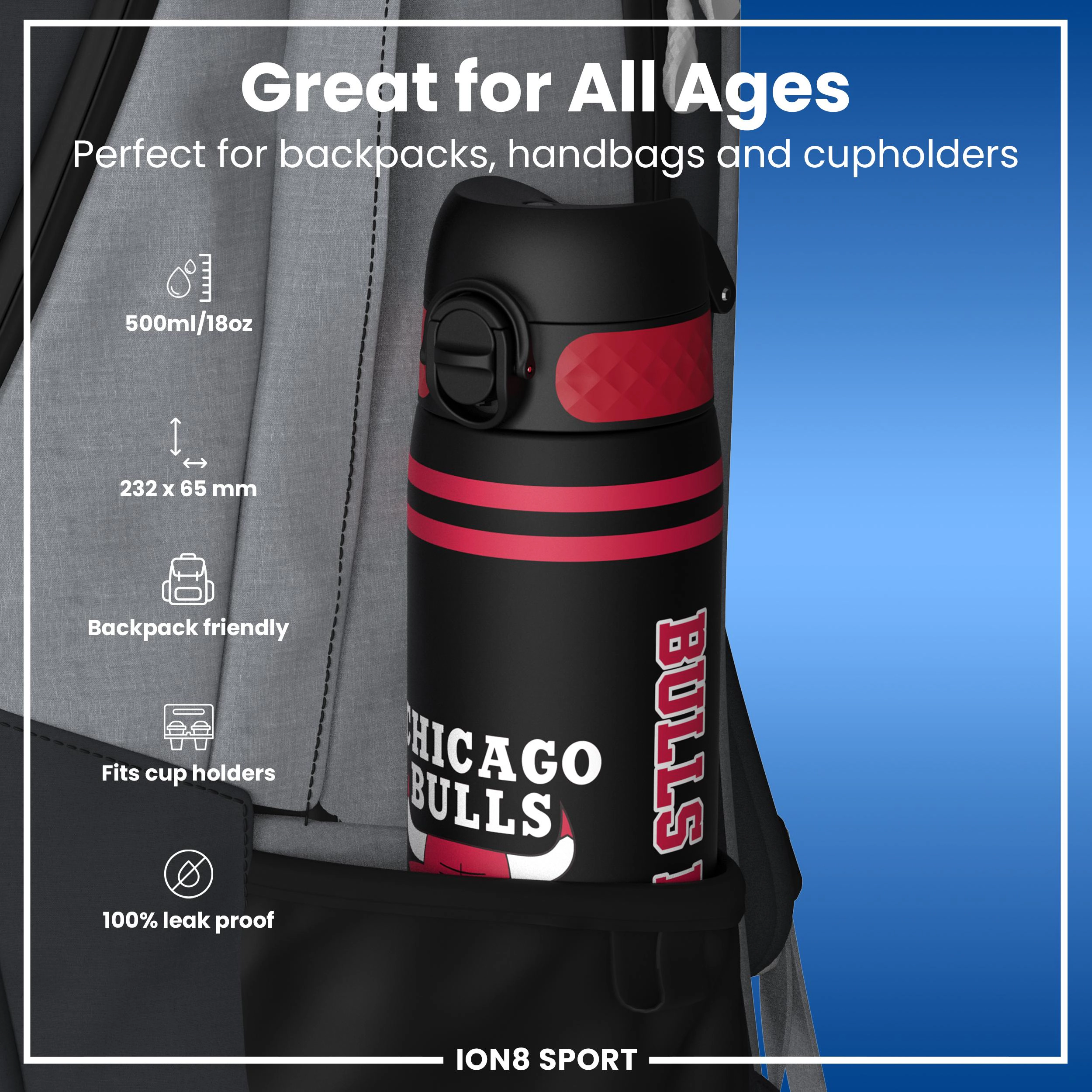 Ion8 NBA 18 oz Recyclon Varsity Water Bottle