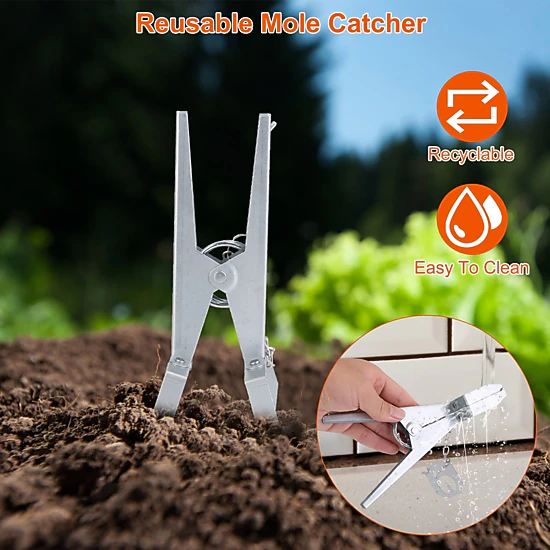 GBruno 4-Piece Scissor Jaw Mole Trap