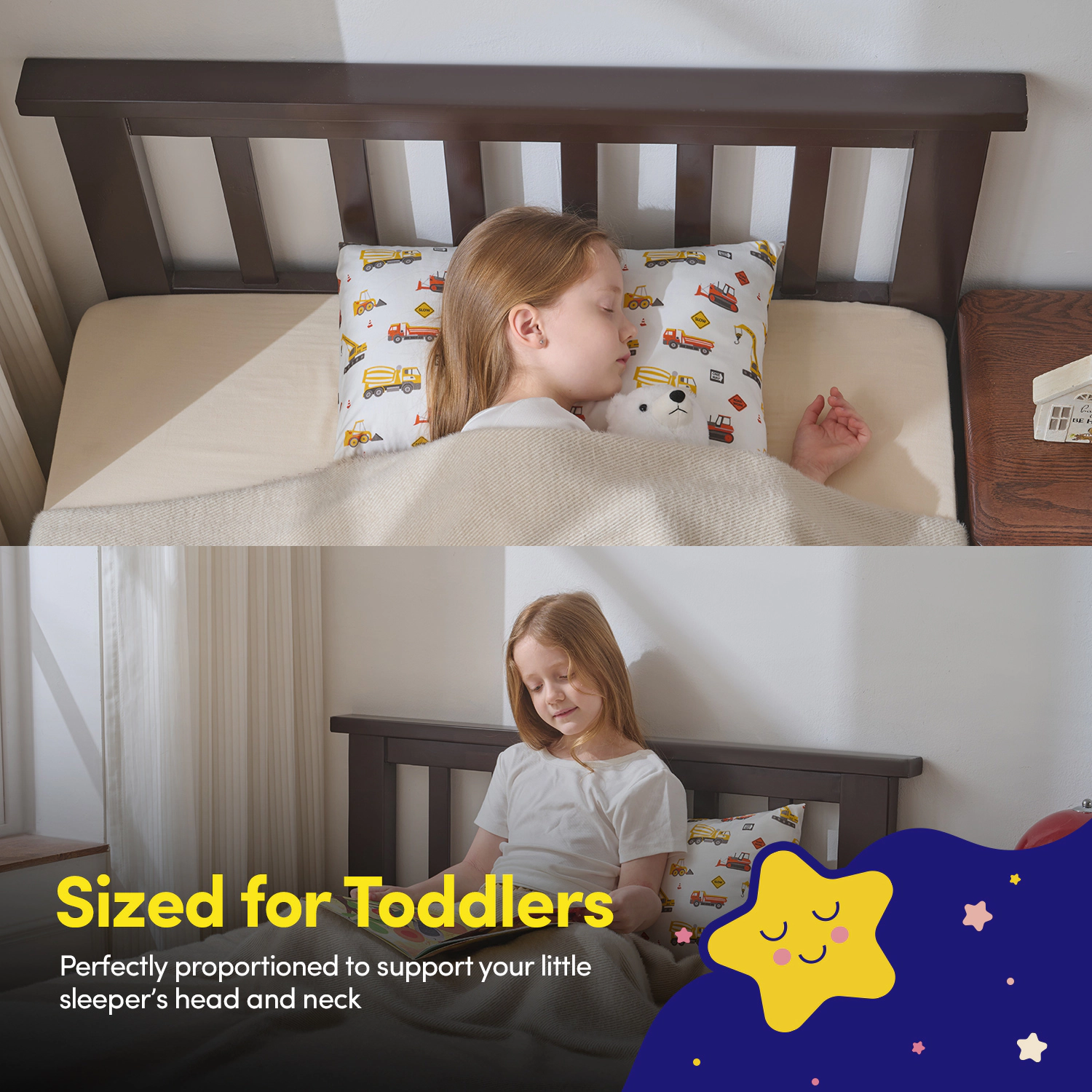 Sweet Home Collection Kids' 13"x18" Pillow & Printed Pillowcase