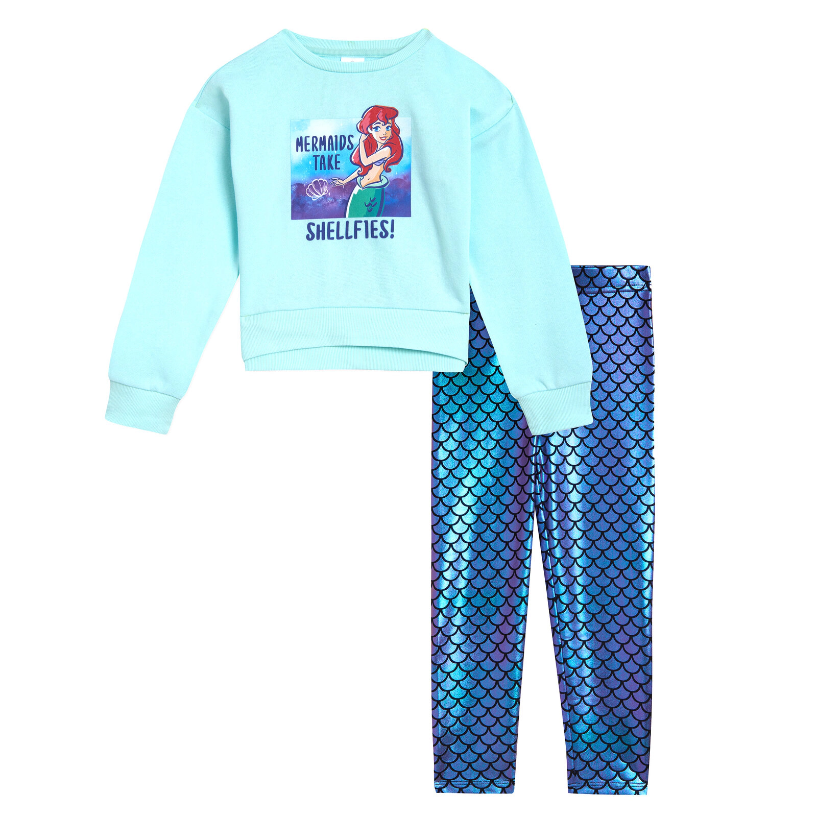 Disney Girls' Fleece Sweatshirt and Leggings Set