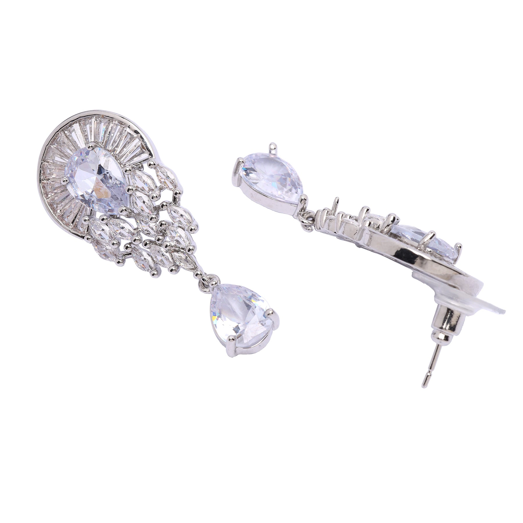 AGP PARIS Womens Sparkling Teardrop Earrings