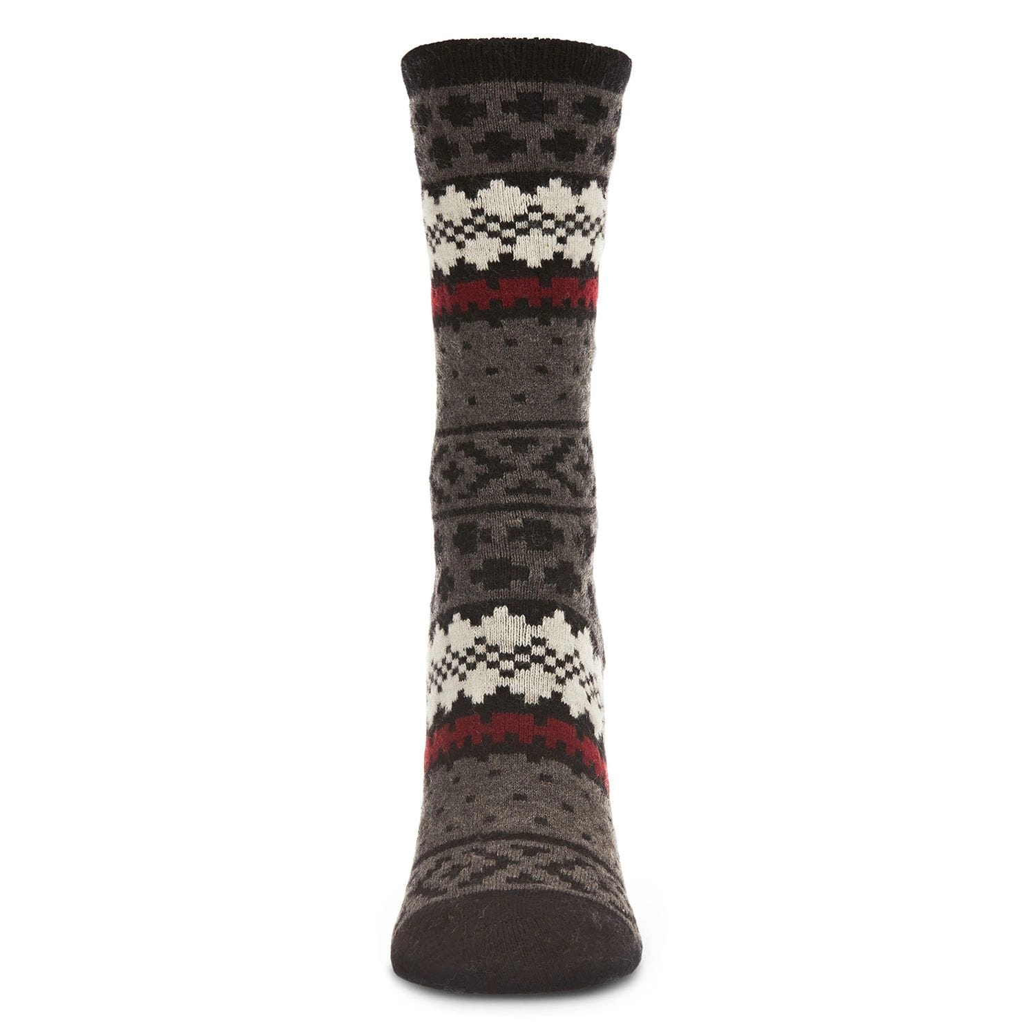 MeMoi Women's Winter Fair Isle Cashmere Blend Crew Socks