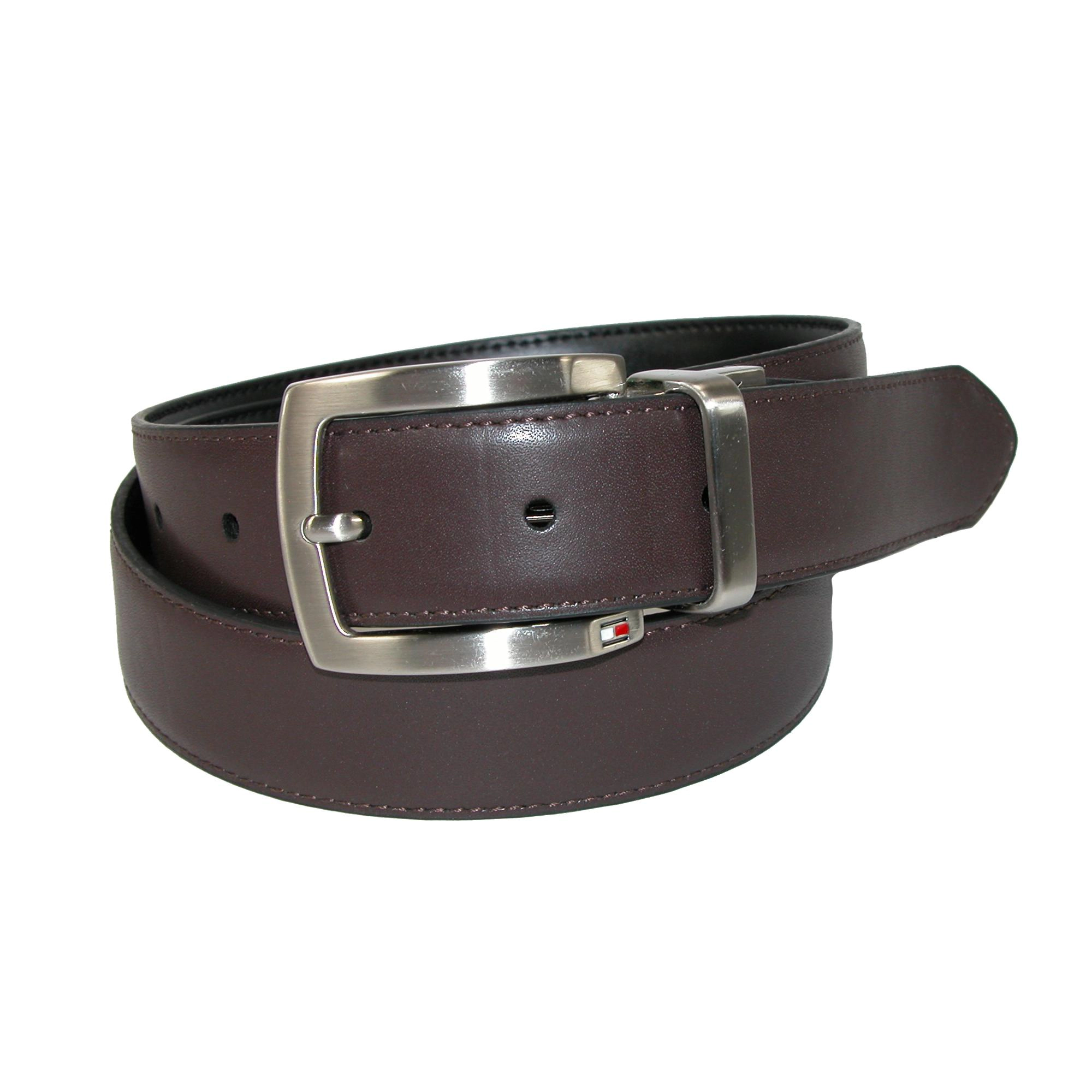 Tommy Hilfiger Men's Reversible Leather Belt and Buckles Boxed Gift Set