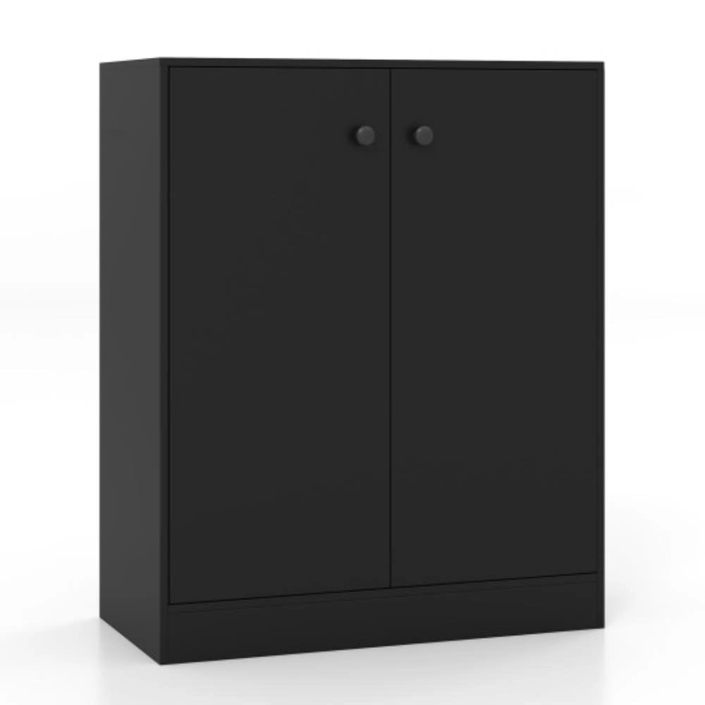 Hivvago 2-Door Modern Floor Storage Cabinet With 3-Tier Shelf