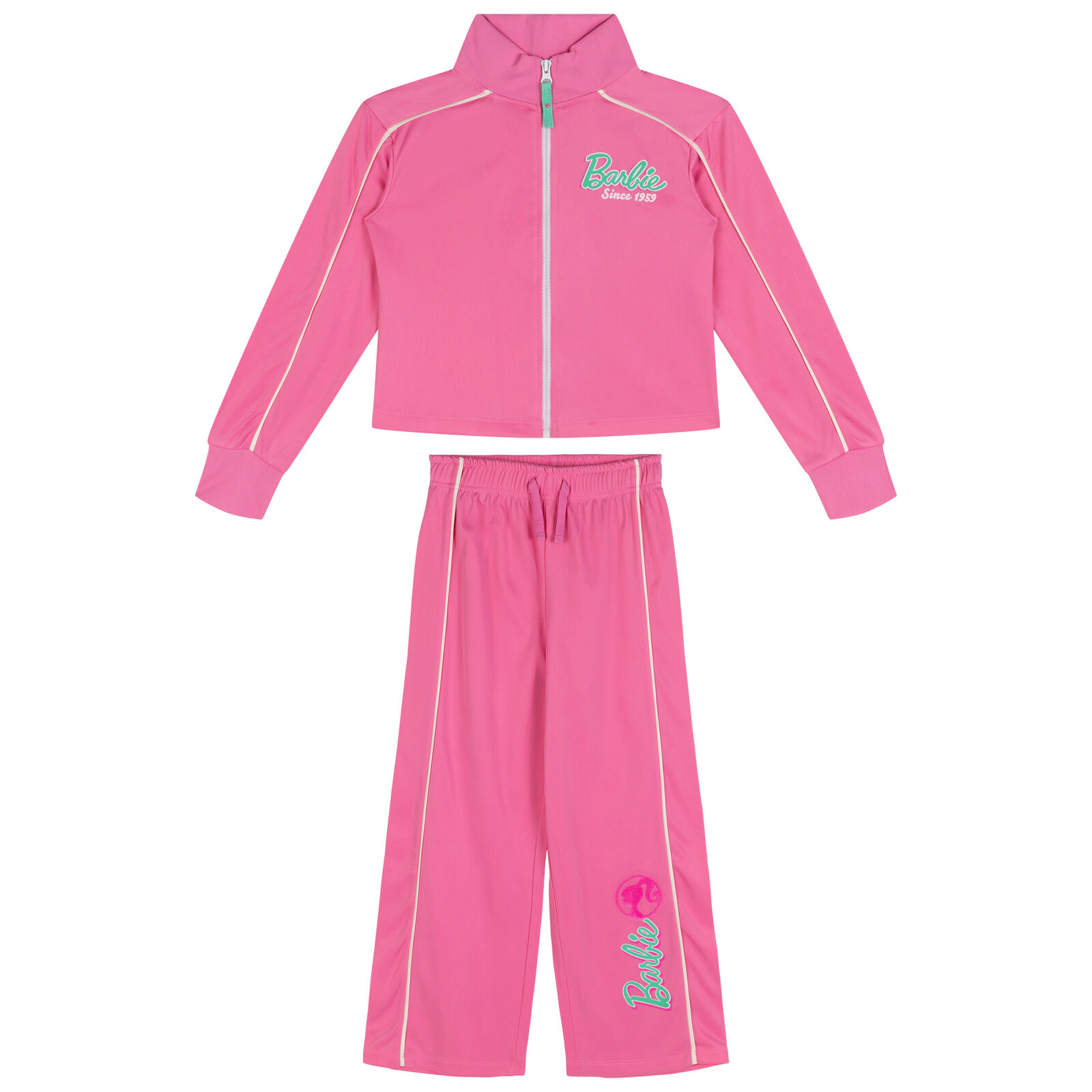 Barbie Girls' Athletic 2-Piece Jacket and Pants Tracksuit Set