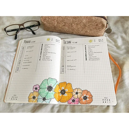 Rhodia Softcover Goalbook Dot Grid Notebook - 224 Numbered Pages - 6 x ...