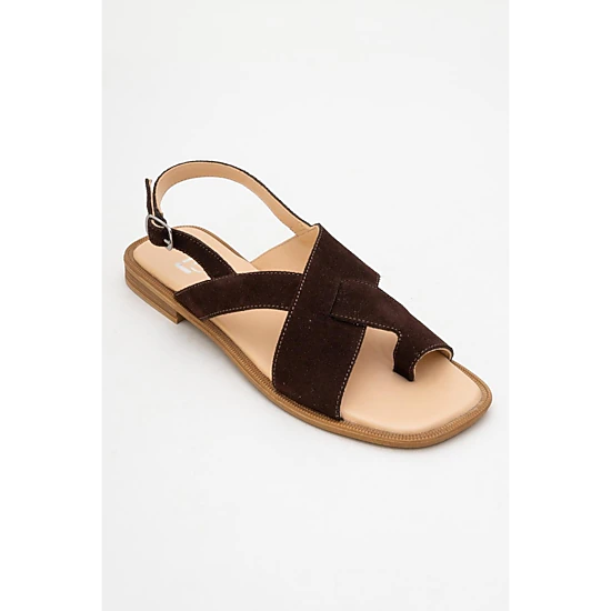 Forever & Always Womens Louna Leather Thong Sandalss