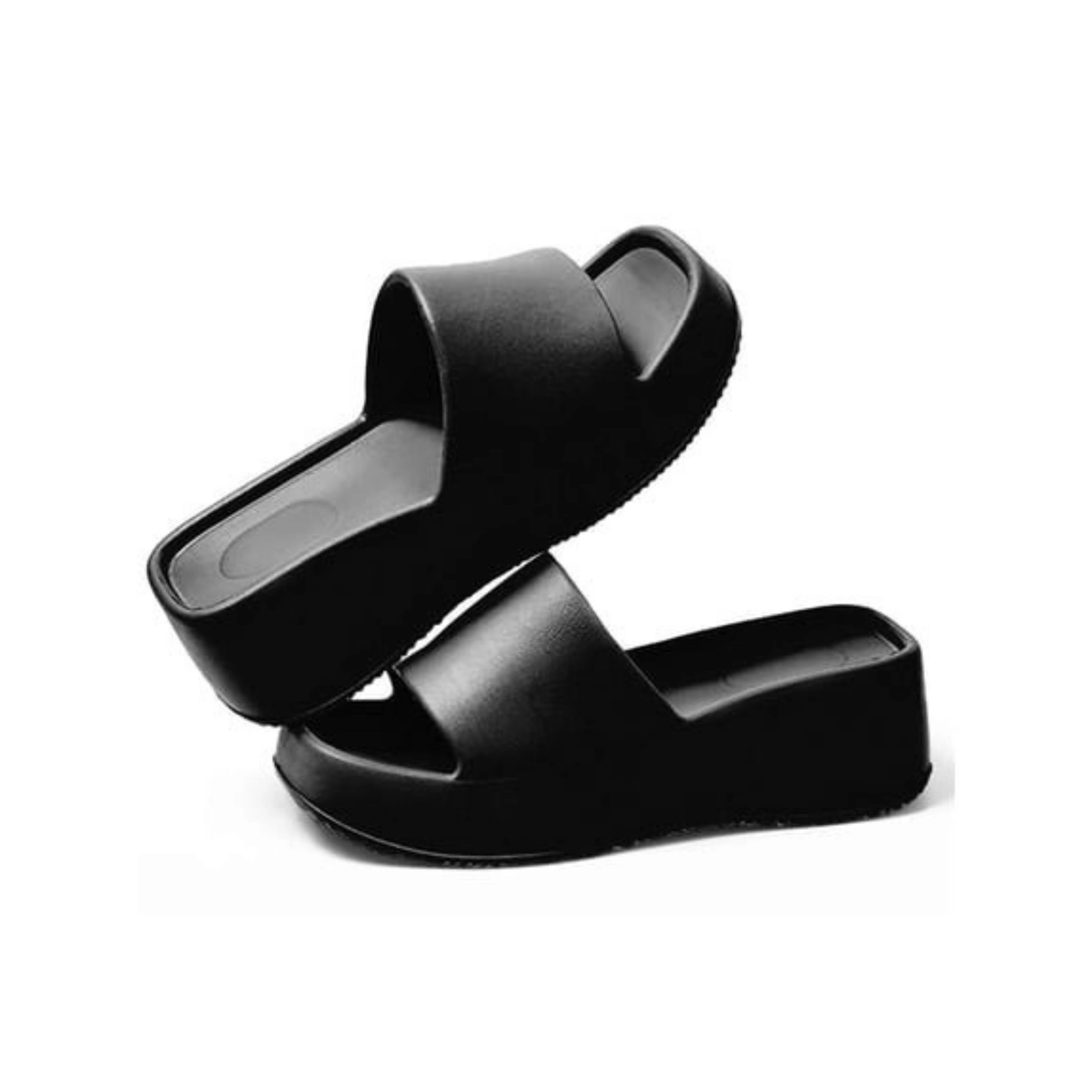 Home Collection Women’s Platform Slide Sandals Square Open Toe 8 to 9