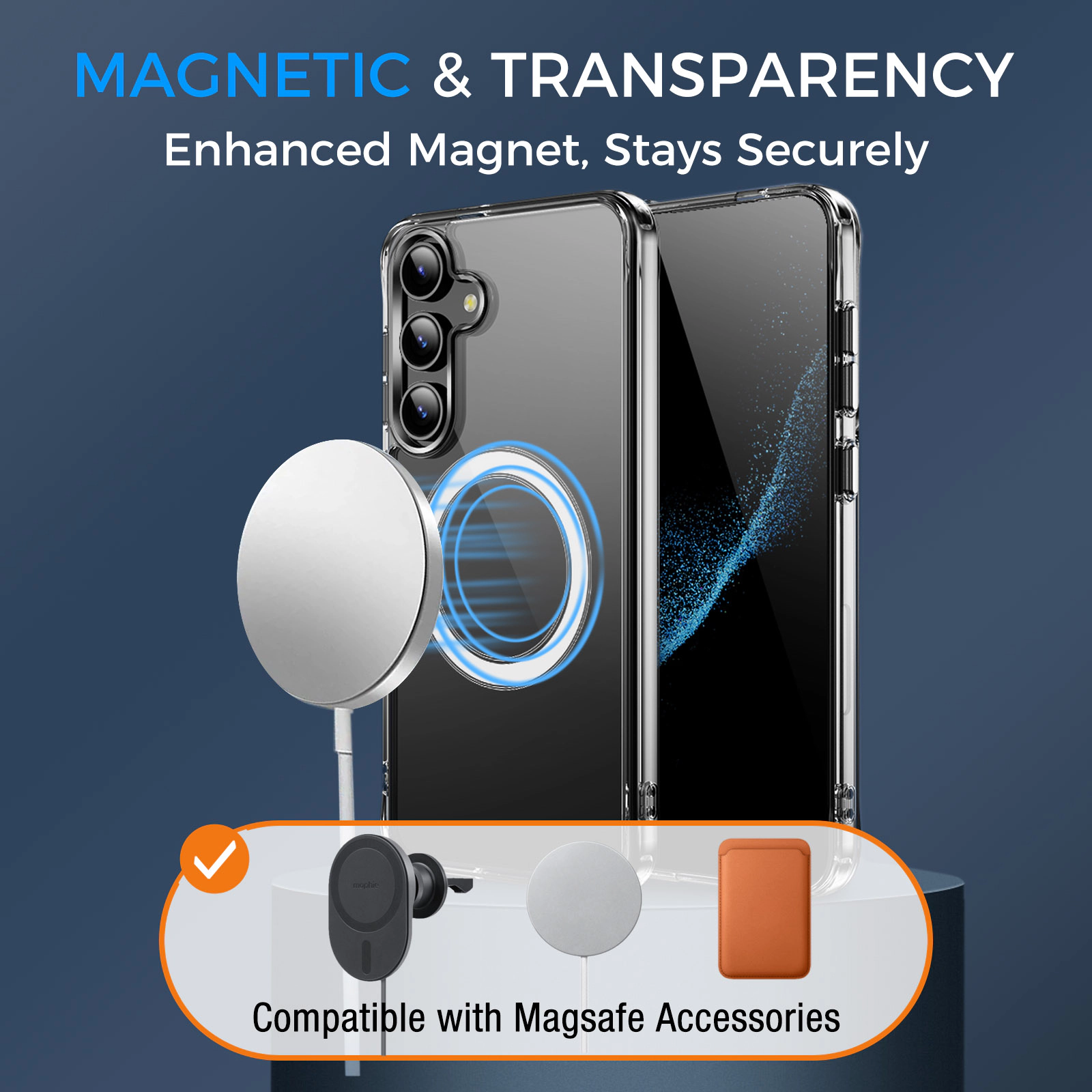 Alpha Digital Made for Galaxy S26, MagSafe, Shockproof - Clear Phone Case