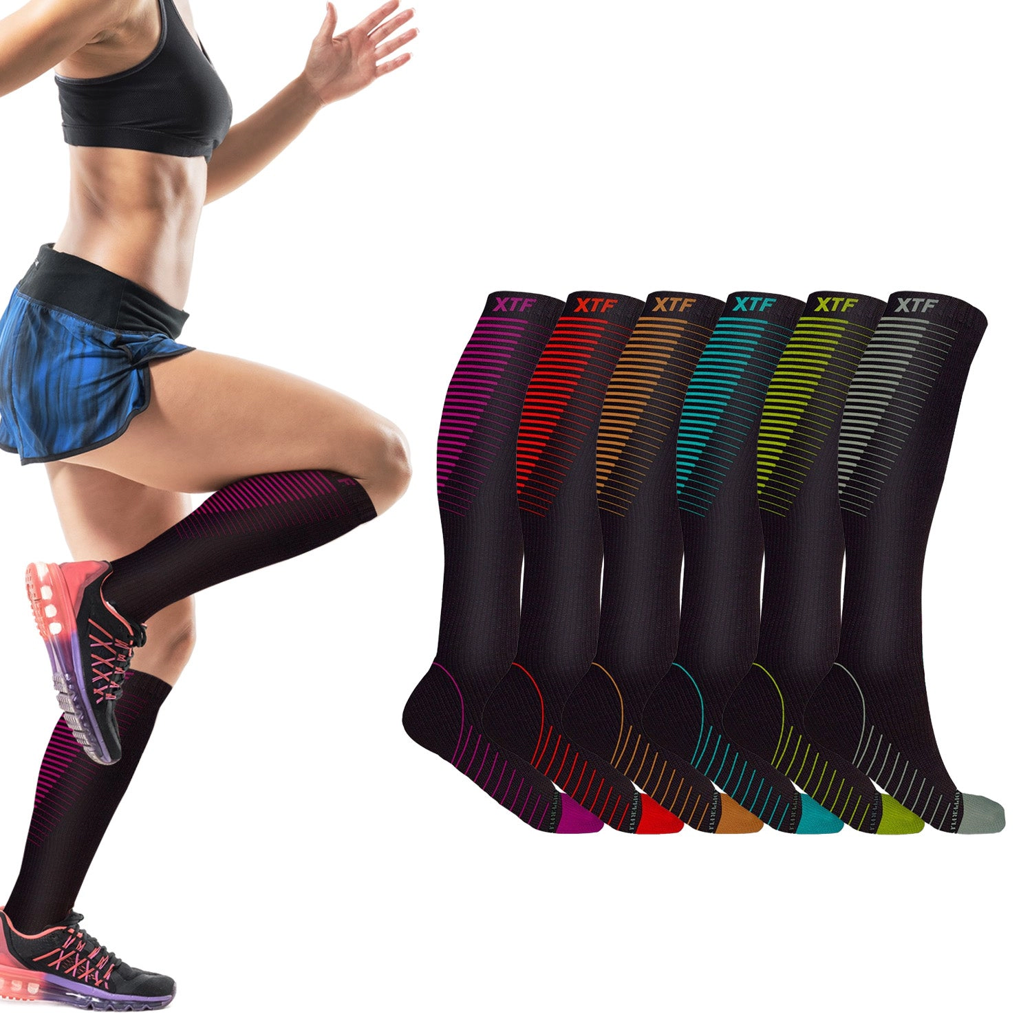 Extreme Fit Copper Compression Socks - Knee High For Running
