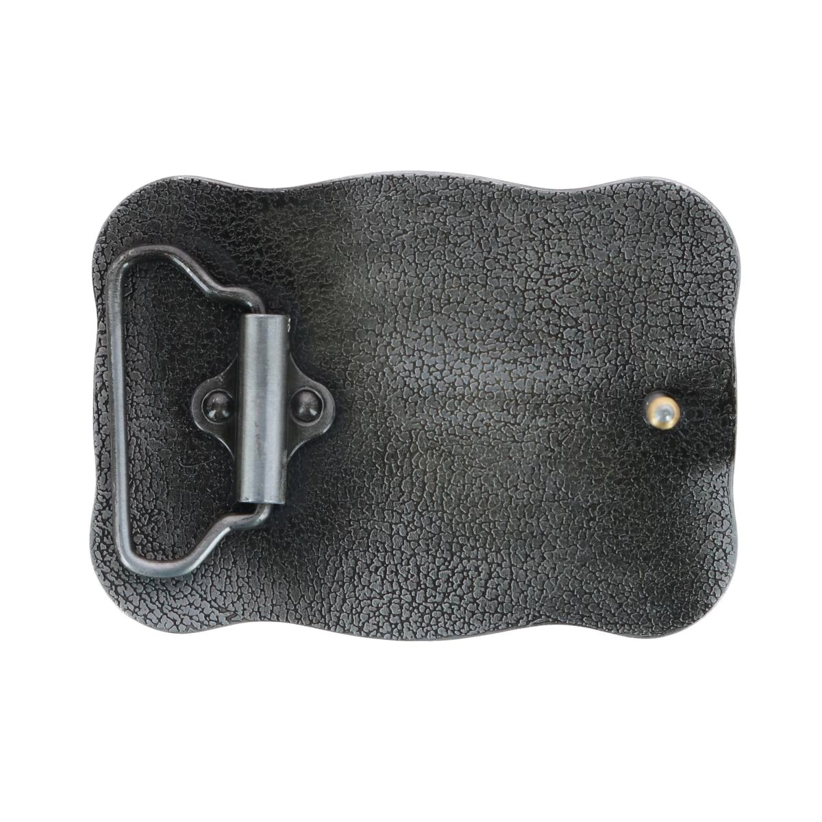 CTM Women's Rectangle Cowgirl Up Horse Belt Buckle