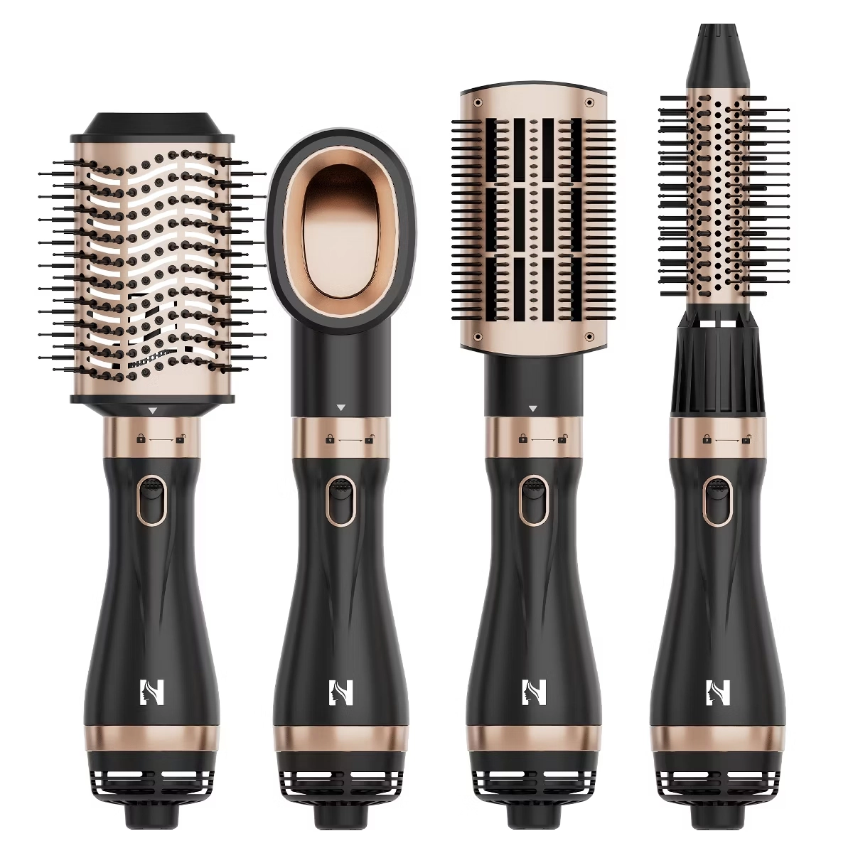 NICEBAY Hair Dryer Brush, Hot Air Brush in One with Oval Barrel, Round Brush Hair Dryer Set Straighting Drying Curling
