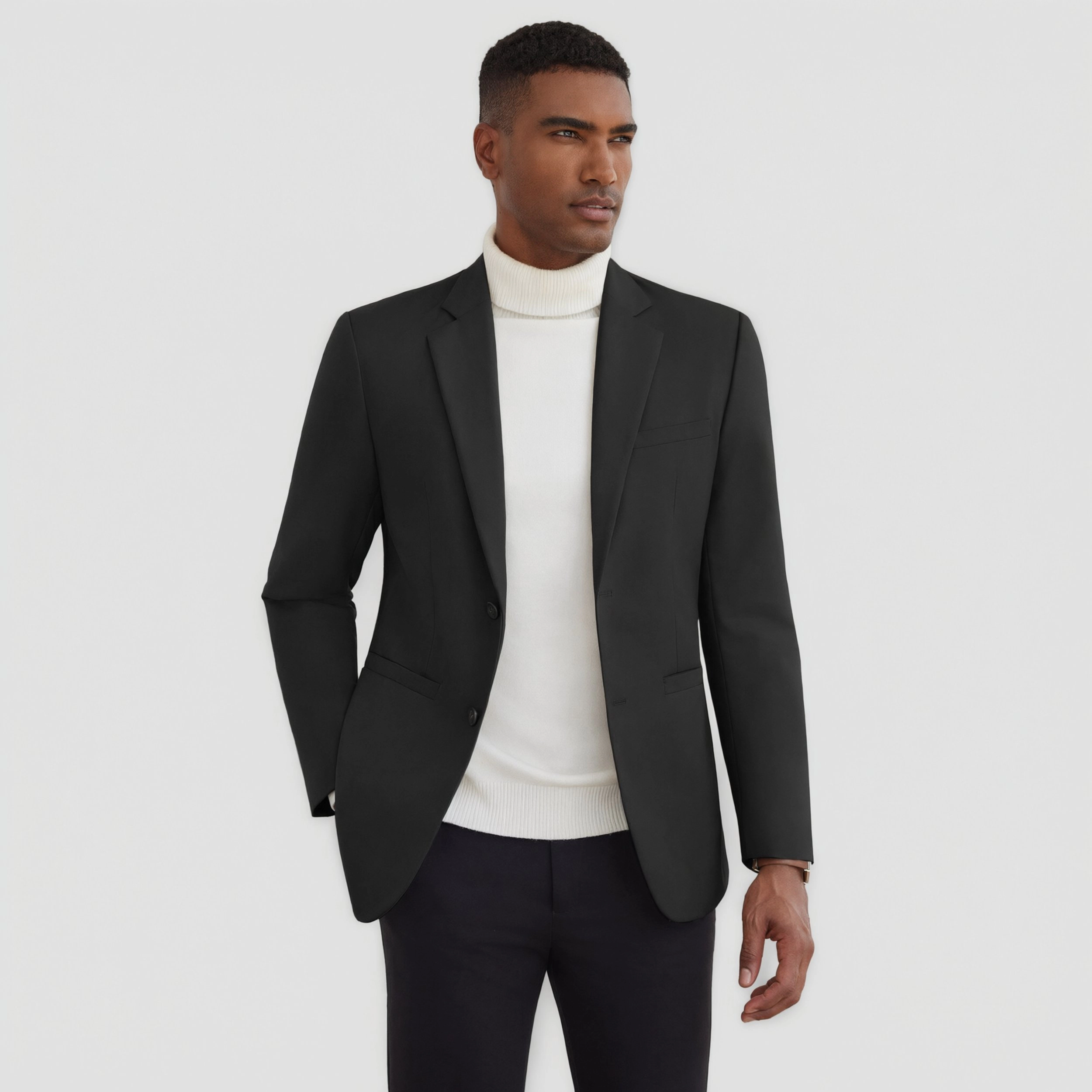 COOFANDY Men's Slim Fit Two Button Notch Lapel Casual Blazer Sport Coat Suit Jacket