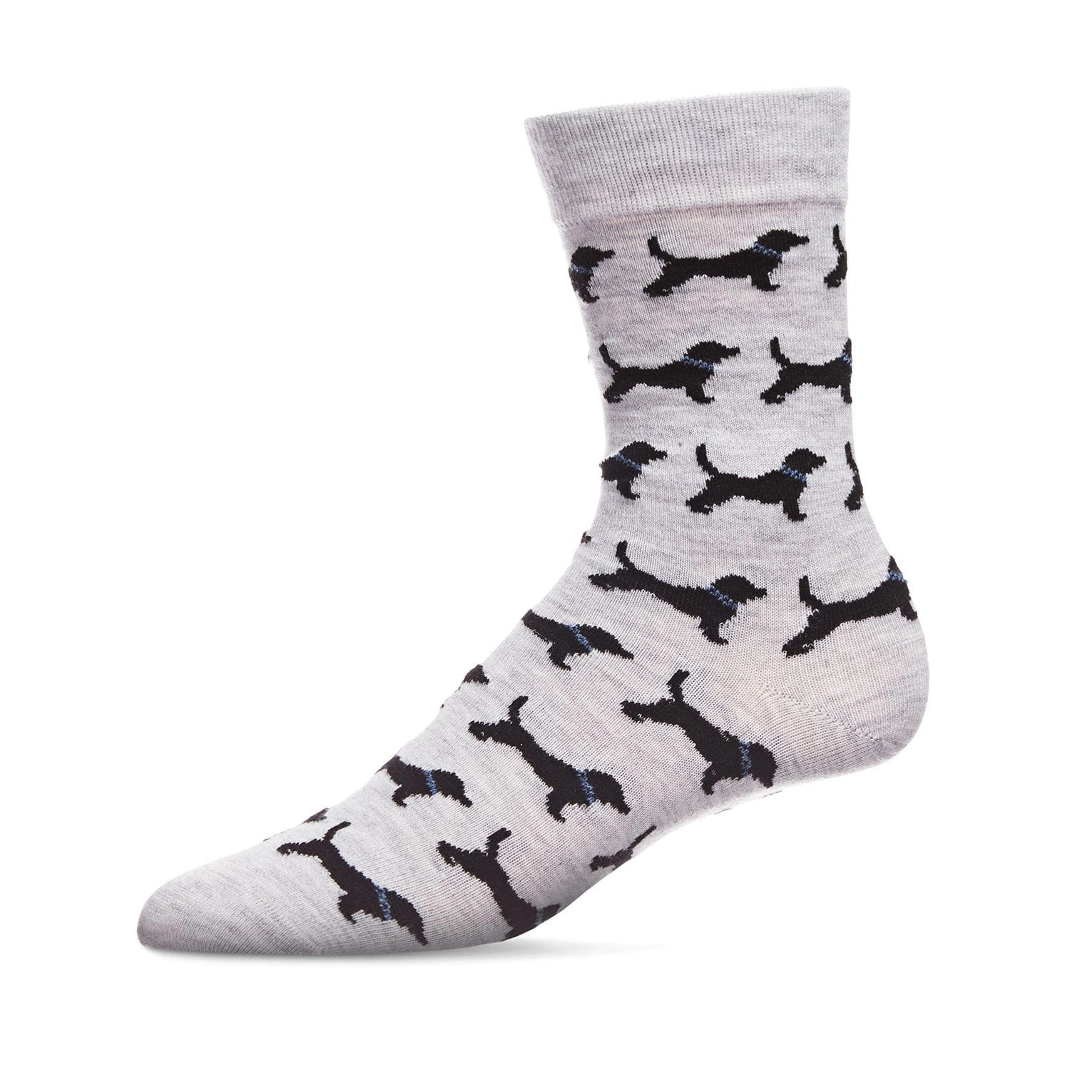 MeMoi Men's Black Labrador Retriever Luxuriously Soft Cashmere Crew Socks